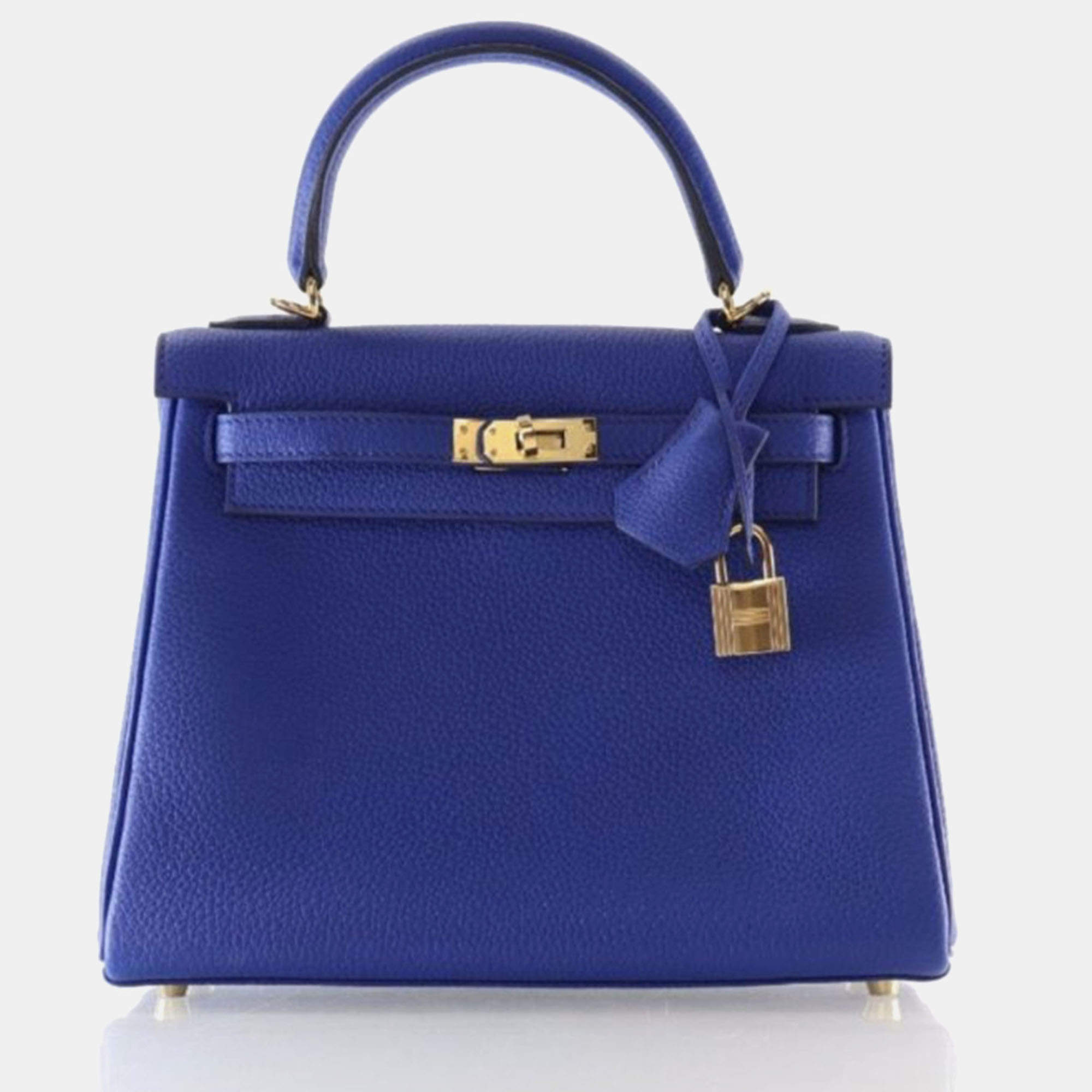 Pre Owned Hermes Royal Blue Togo Kelly 25