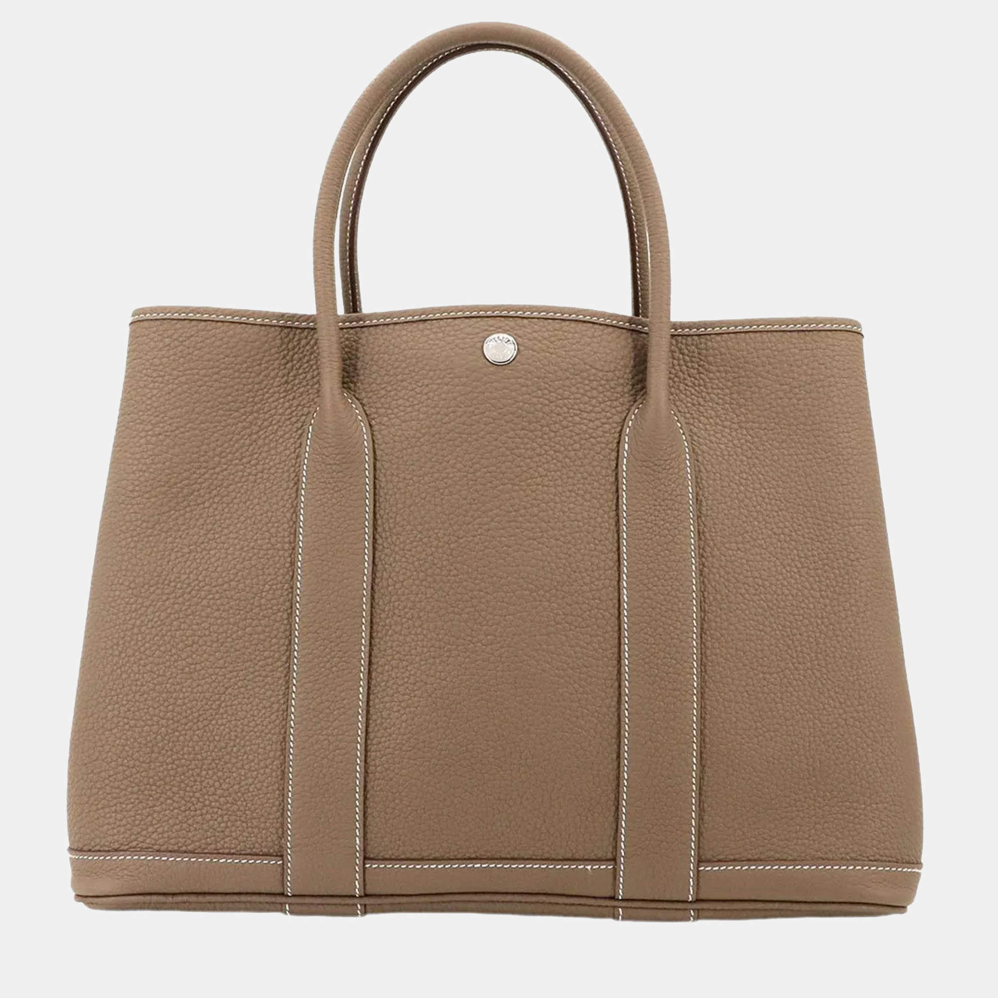 مملوكة مسبقًا Hermes Garden Party 36 Pm Tote Bag In Negonda Etoupe