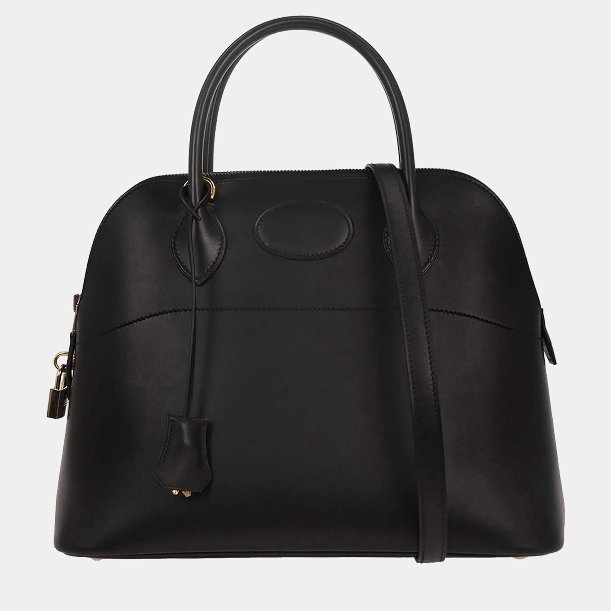 مملوكة مسبقًا Hermes Black Box Calf Bolide 31 2way Handbag