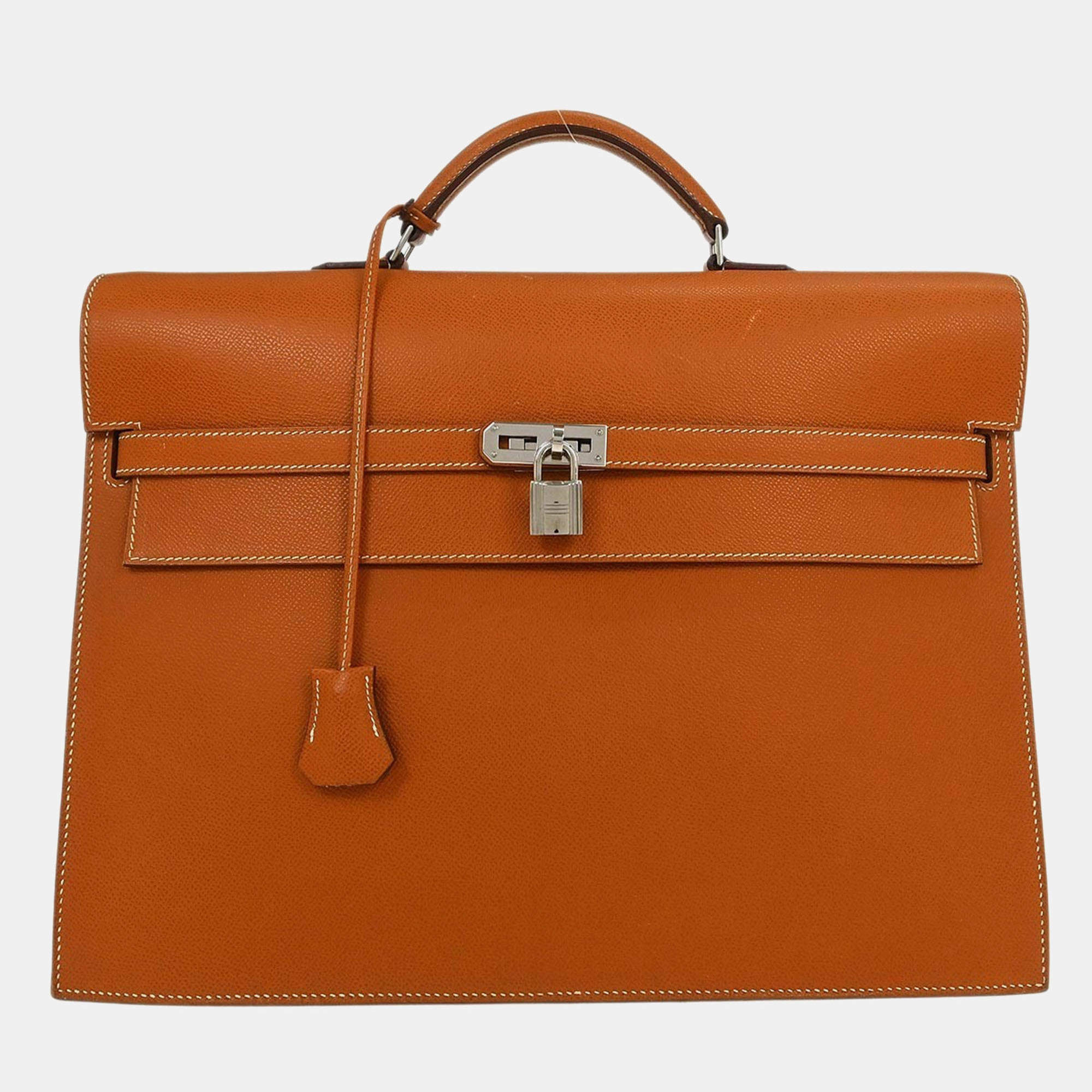 Pre Owned هيرمس ذهبي إبصوم كيلي ديبيش 38 حقيبة أعمال