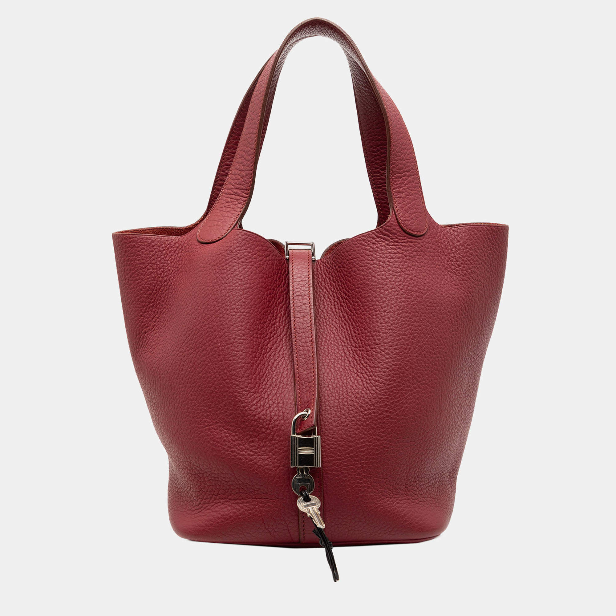 Pre Owned حقيبة هيرمس بيكوتين لوك 22 كليمونس أحمر