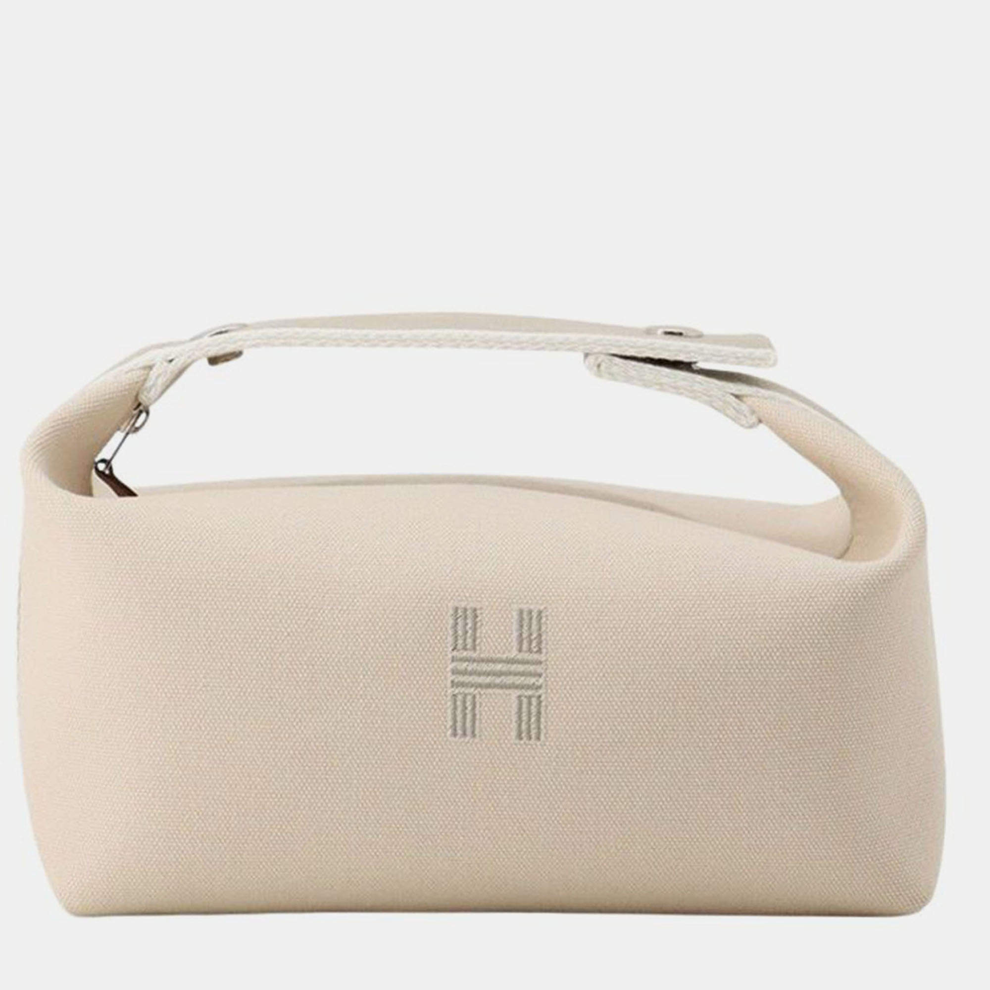 مملوكة مسبقًا Hermes Brown Small Toile Bride A Brac Case