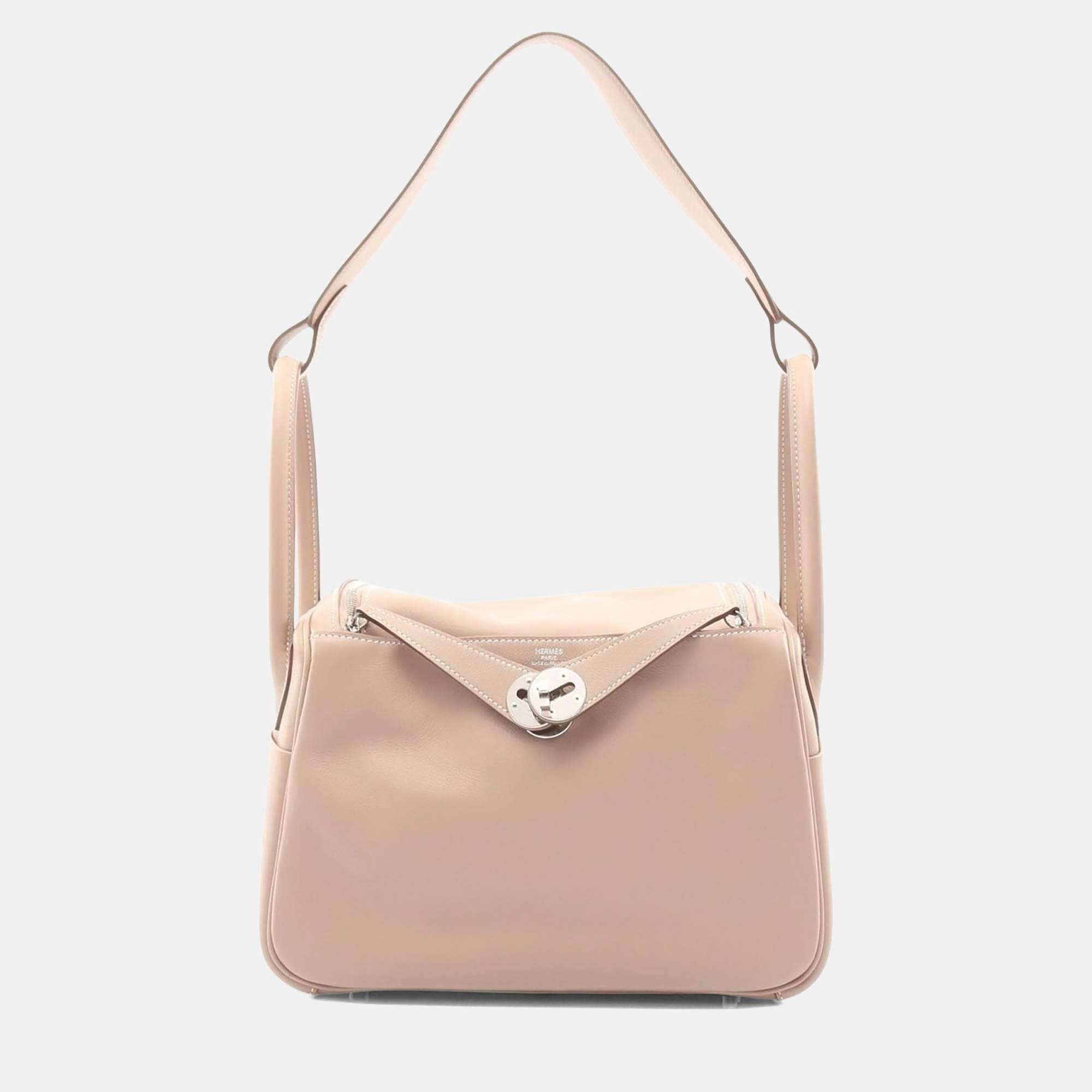 مملوكة مسبقًا Hermes Lindy 26 Argile Swift Leather Shoulder Bag