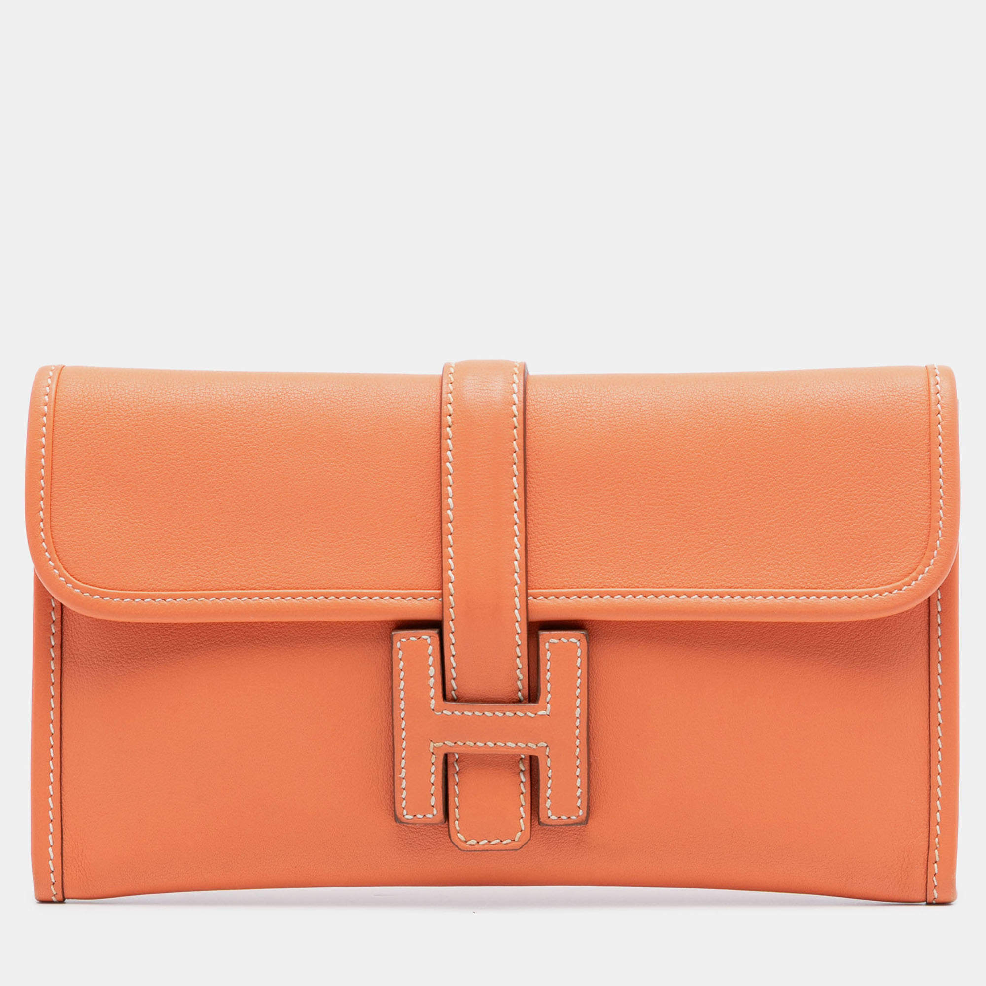 Pre Owned حقيبة ديو جيغ هيرمس سويفت برتقالي