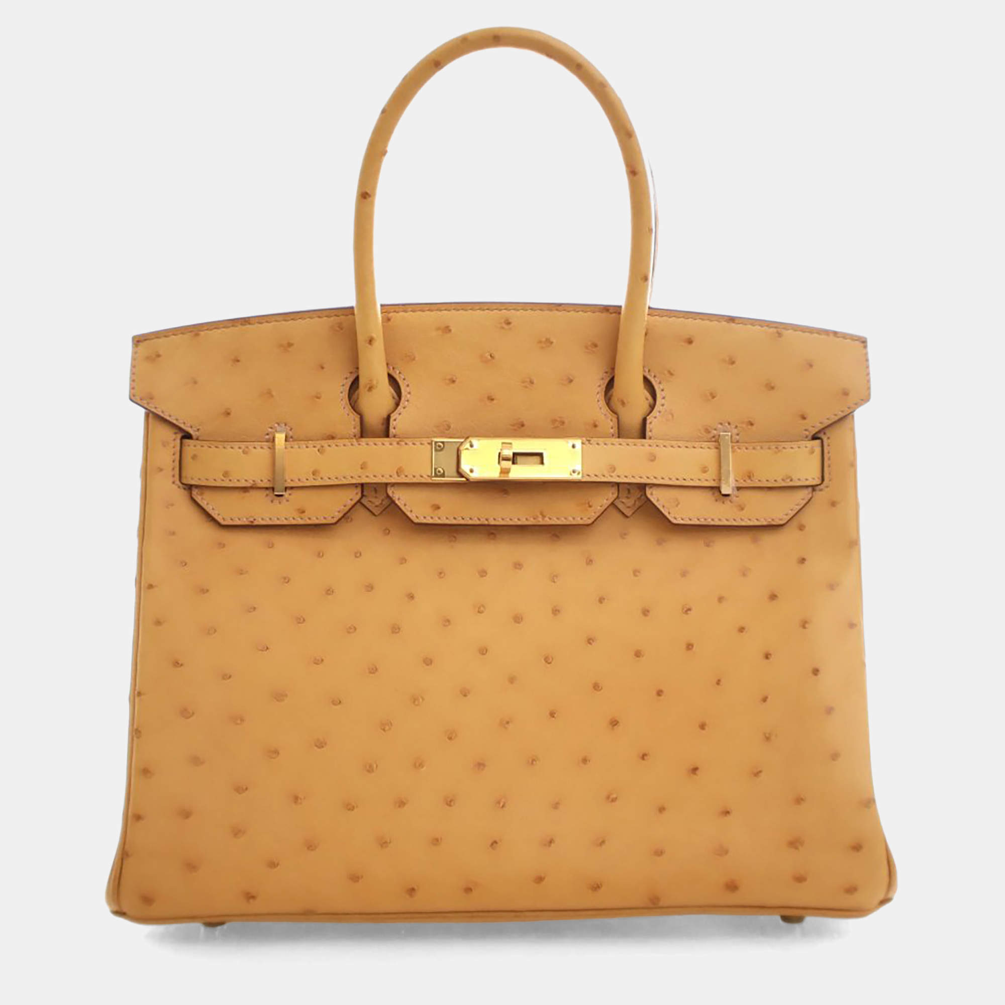 مملوكة مسبقًا Hermes Naturel-Sabel Ostrich Birkin 30