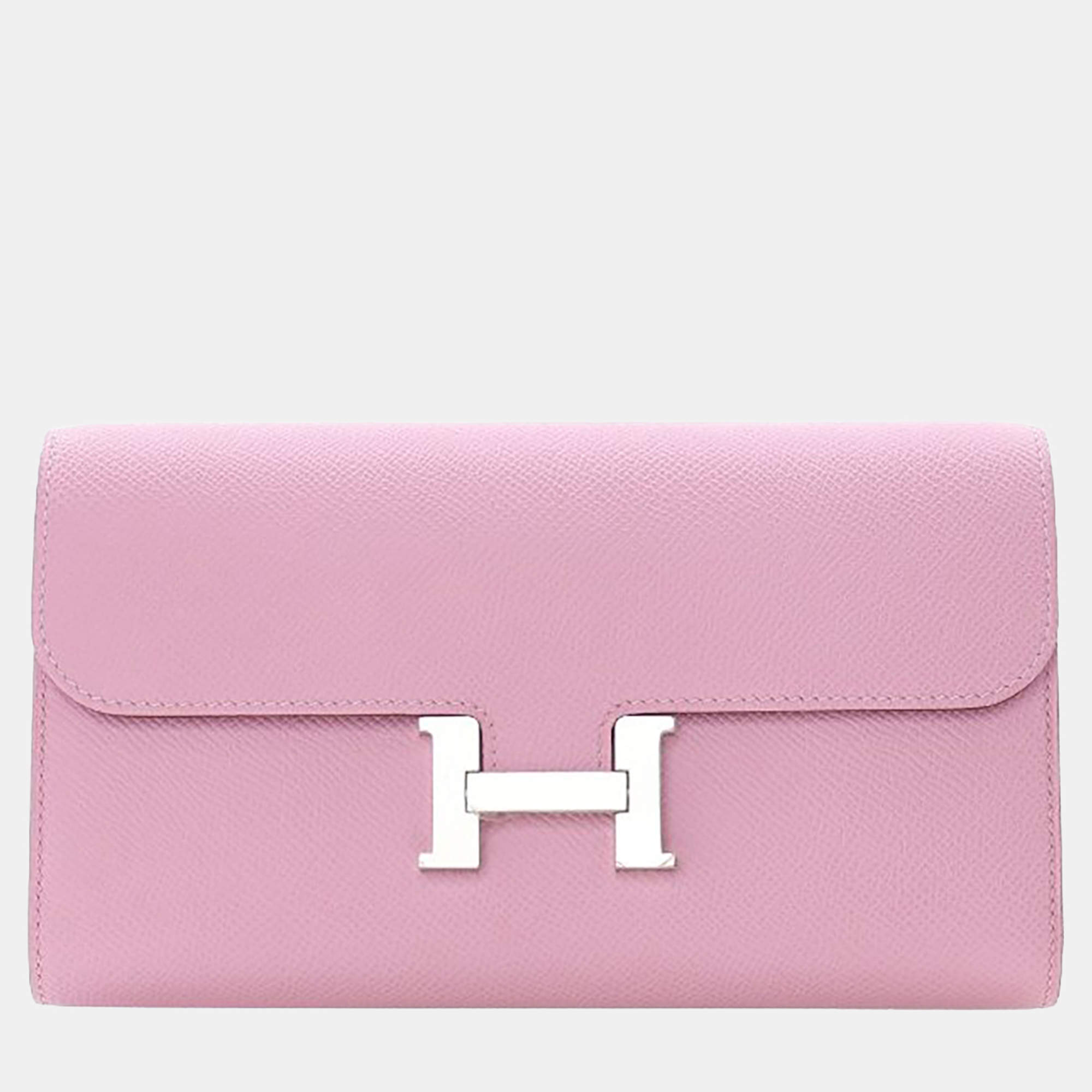 مملوكة مسبقًا Hermes Mauve Sylvestre Epsom Constance To Go Wallet