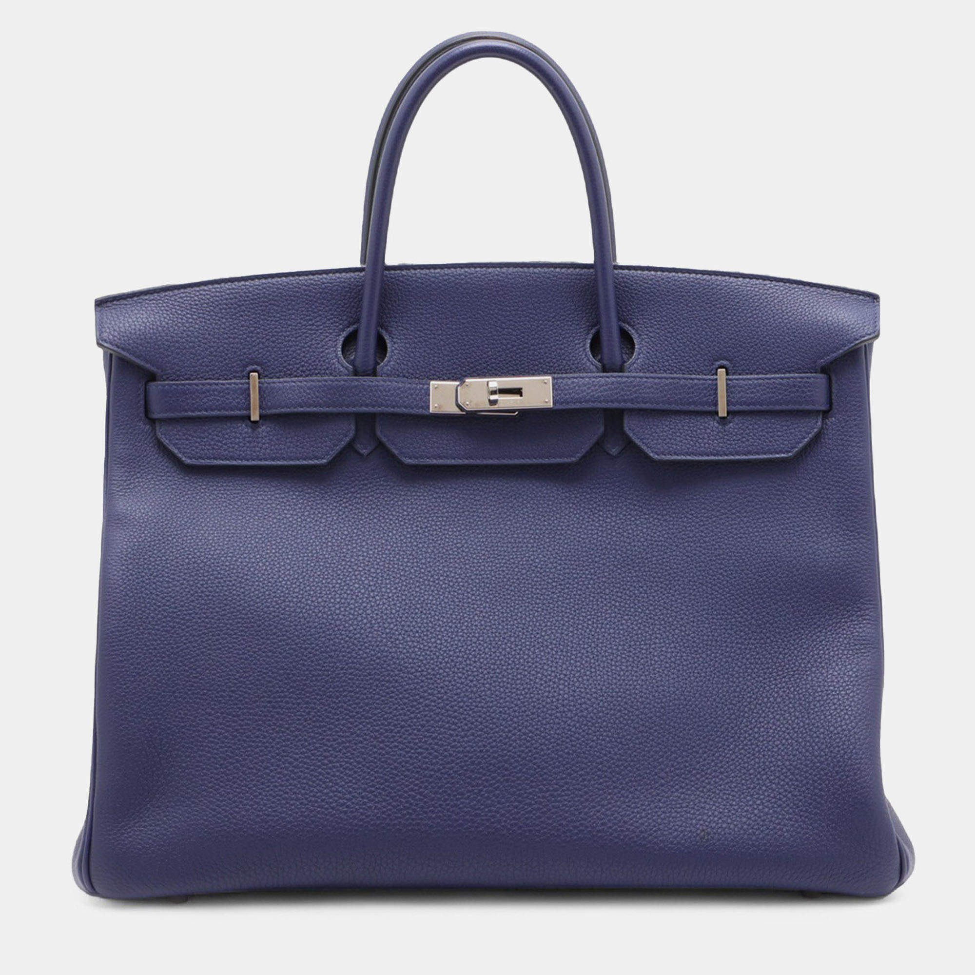 Pre Owned Hermes Blue Togo Birkin Retourne 40