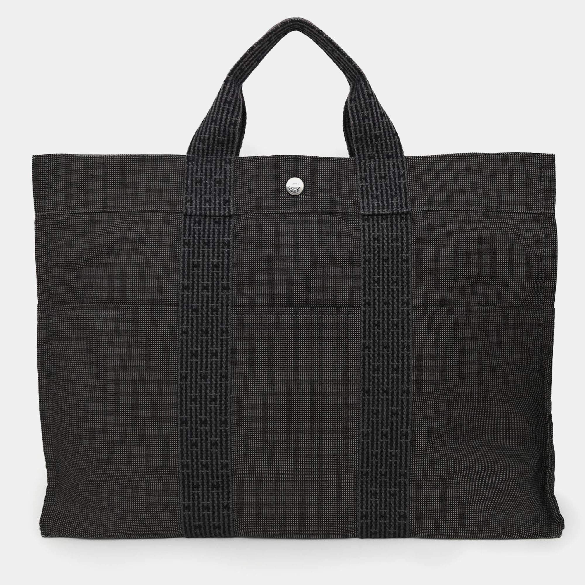 مملوكة مسبقًا Hermes Vintage Brown Canvas Herline MM Tote Bag