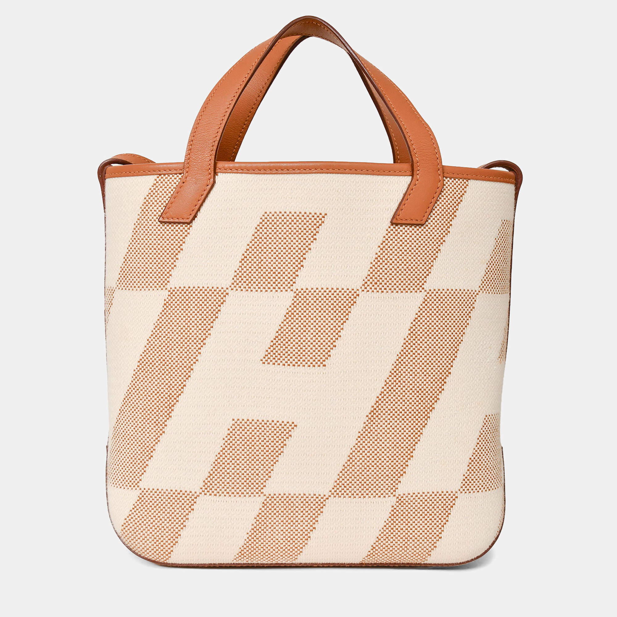 مملوكة مسبقًا حقيبة هيرمس إتش كابا 27 توال إتش جلد سويفت بني/بيج 2021