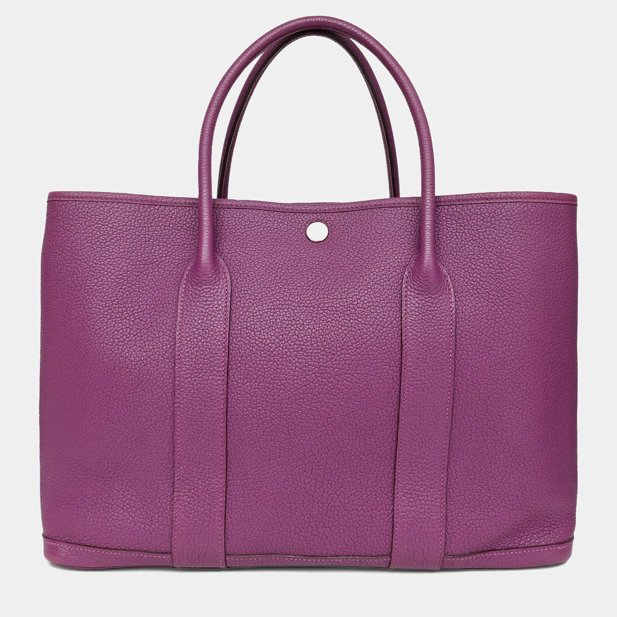 مملوكة مسبقًا Hermes 2014 Purple Clemence Leather Garden Party 36