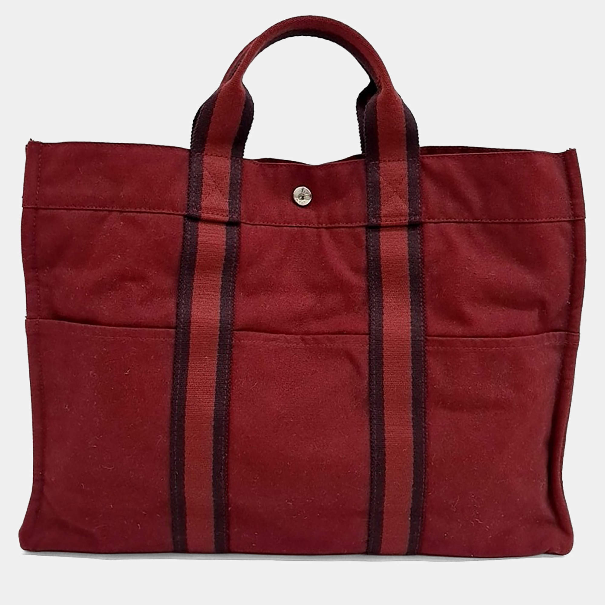 Pre Owned Hermes Red Cotton Furutto Gm