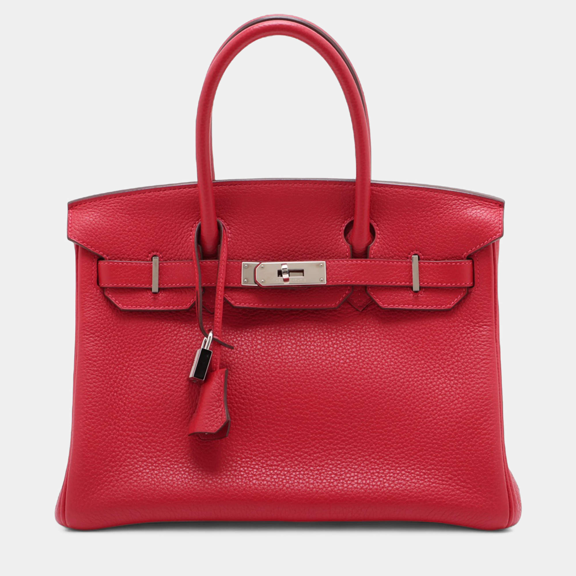 Pre Owned Hermes Red Togo Birkin Retourne 30