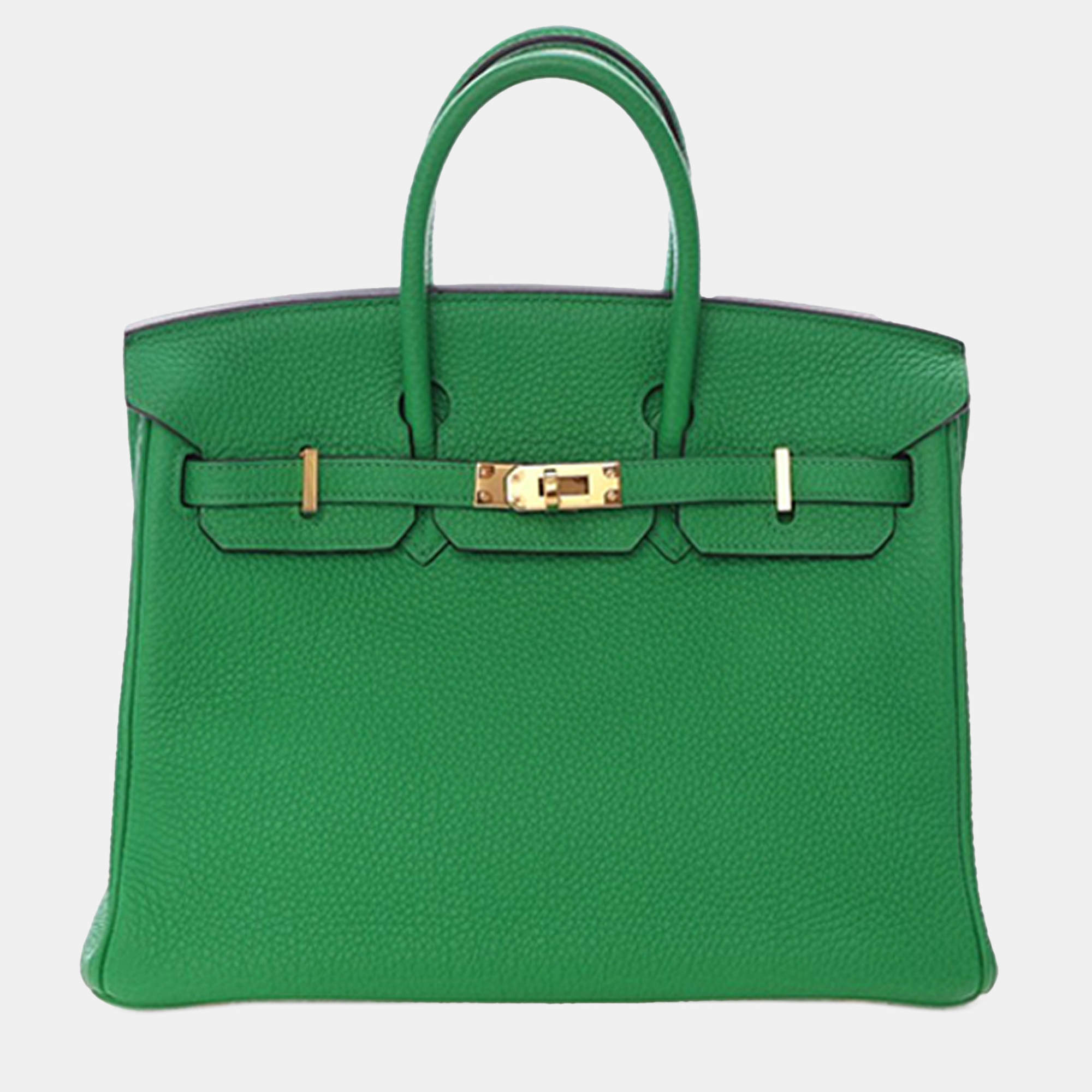 Pre Owned Hermes Green Togo Birkin Retourne 25