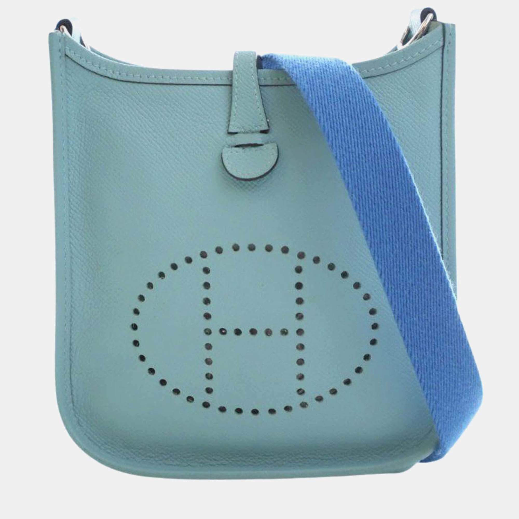 مملوكة مسبقًا Hermes Blue Epsom Evelyne TPM