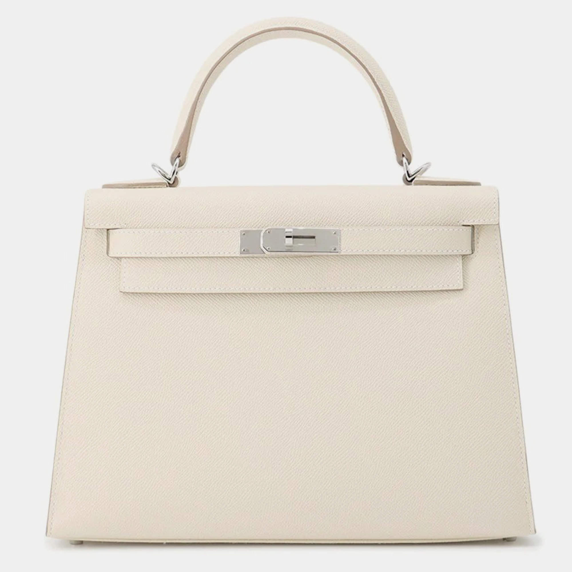 مملوكة مسبقًا Hermes Kelly Sellier Craie Epsom Size 28