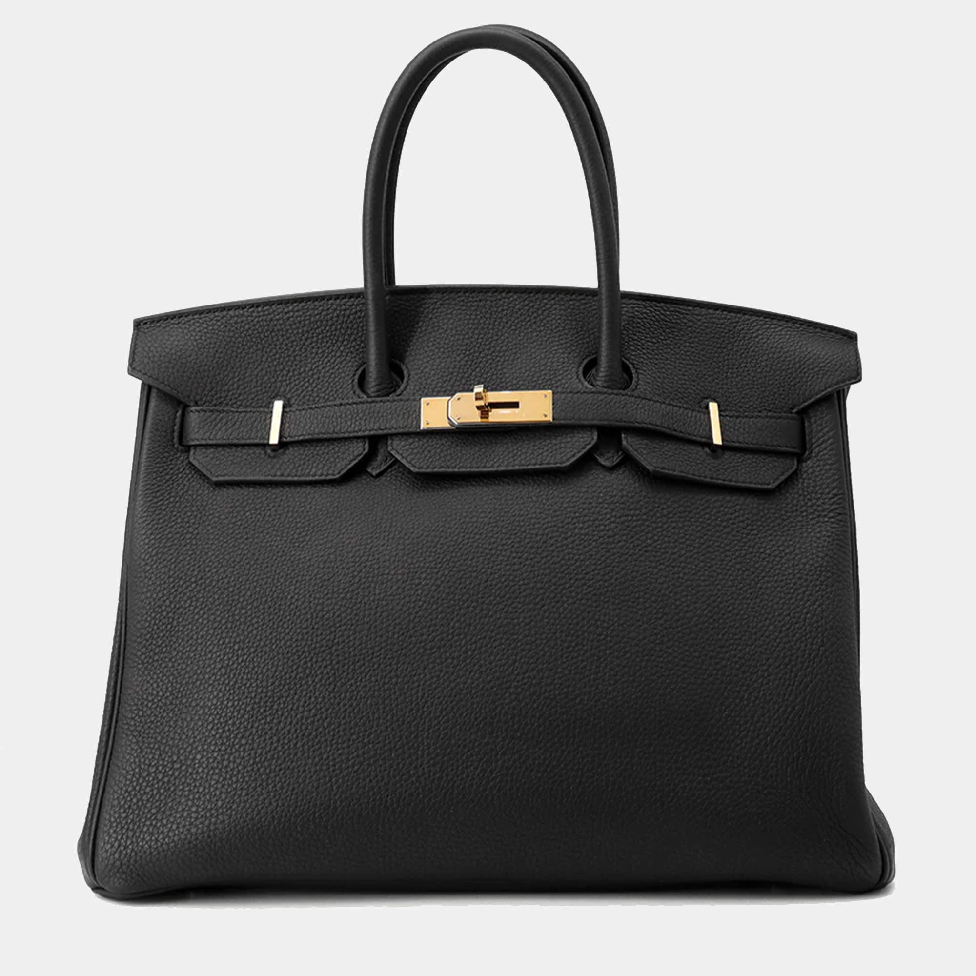 Pre Owned Hermes Birkin Black Togo Leather Size 35
