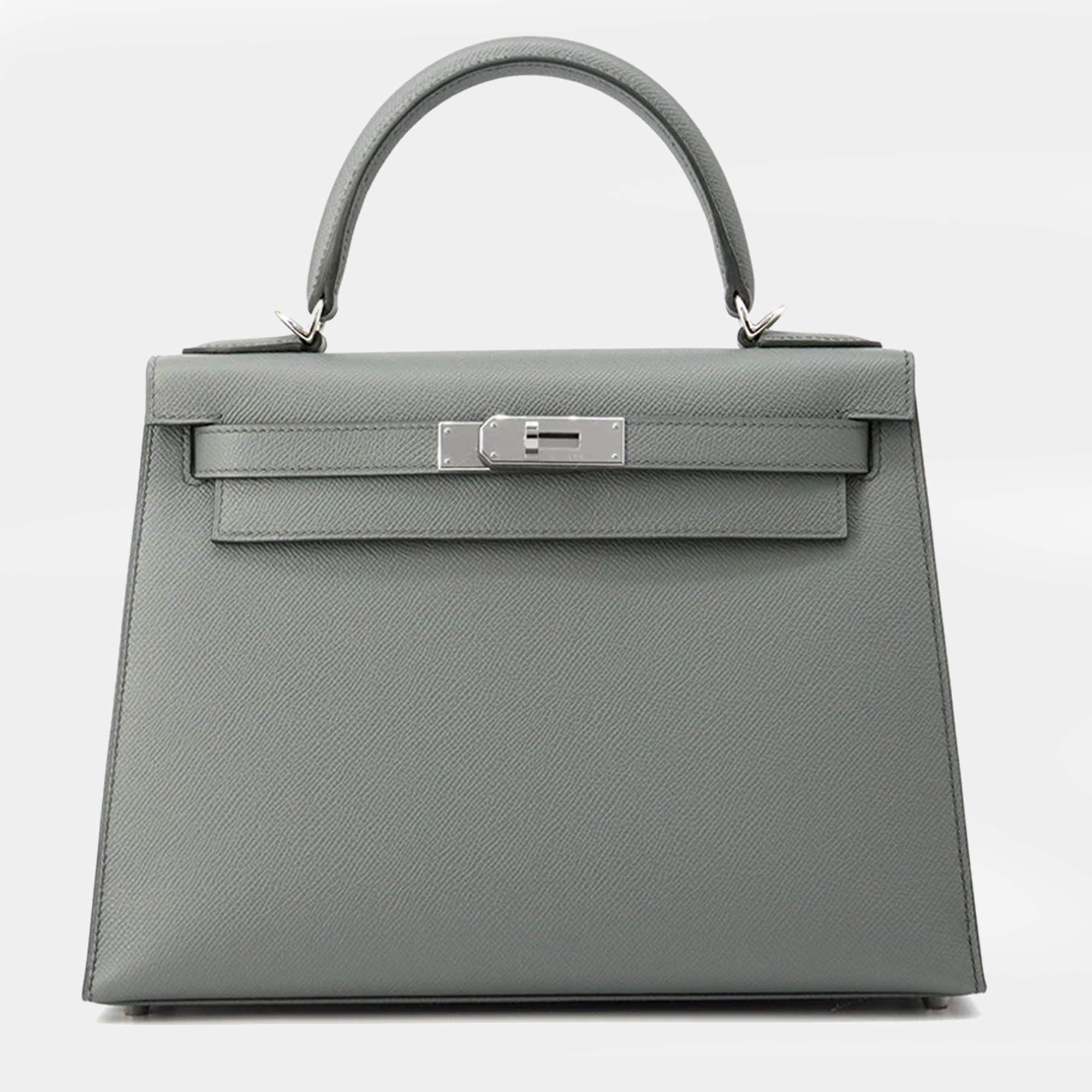 Pre Owned Hermes Kelly Sellier Vert Amand Epsom Size 28