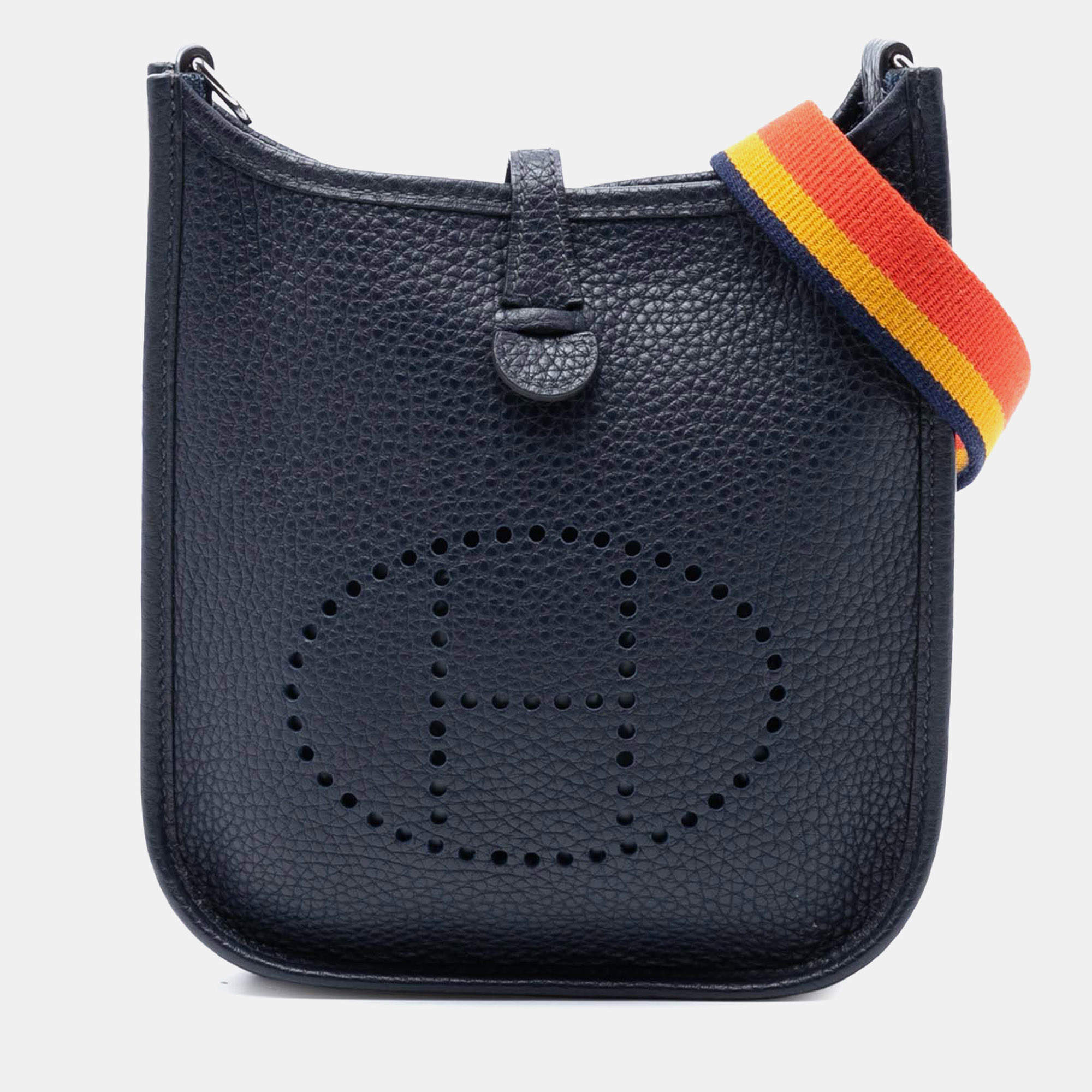 Pre Owned Hermes Blue Clemence Evelyne TPM