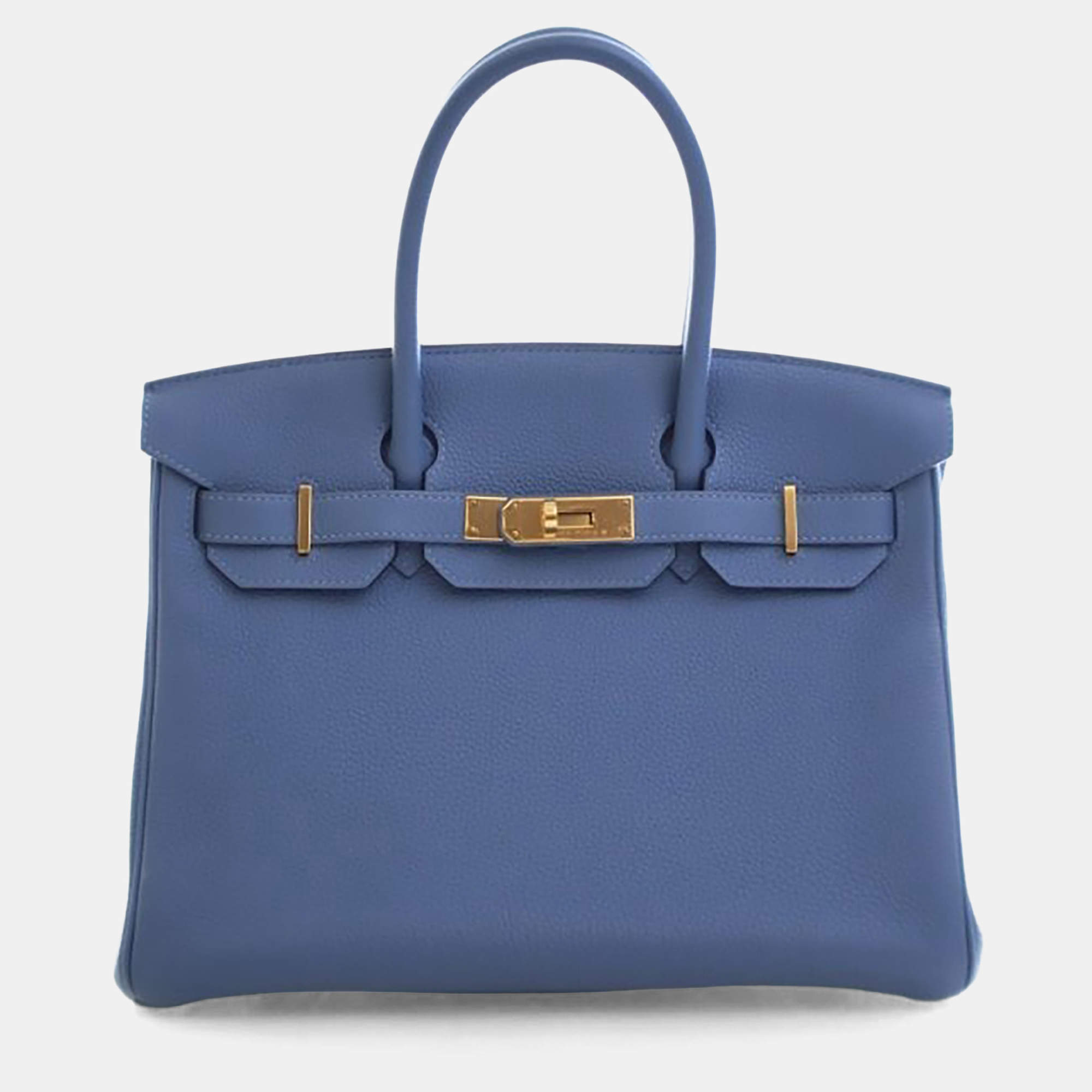 Pre Owned Hermes Bleu Azur Togo Birkin 30