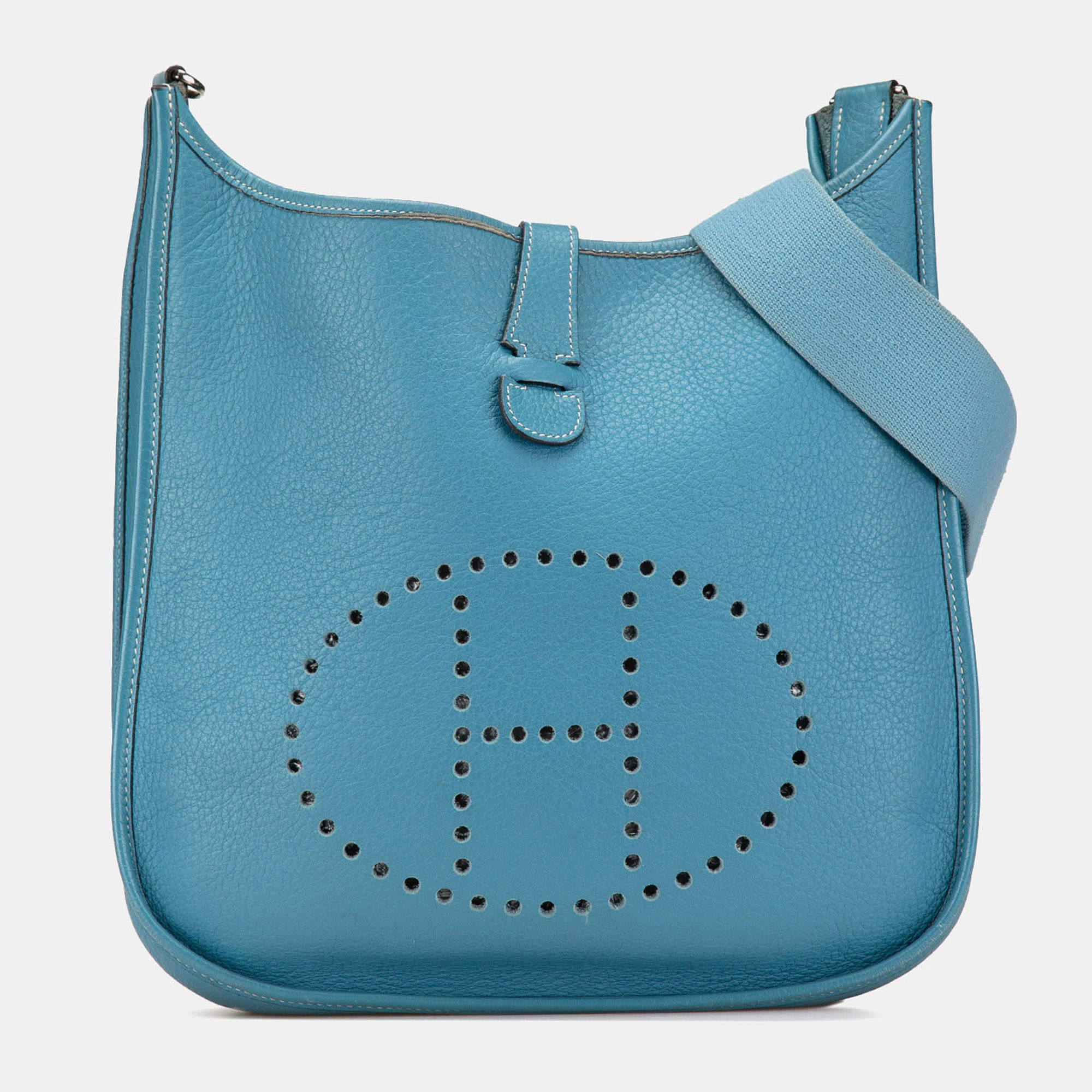 مملوكة مسبقًا Hermes Blue Clemence Evelyne II GM