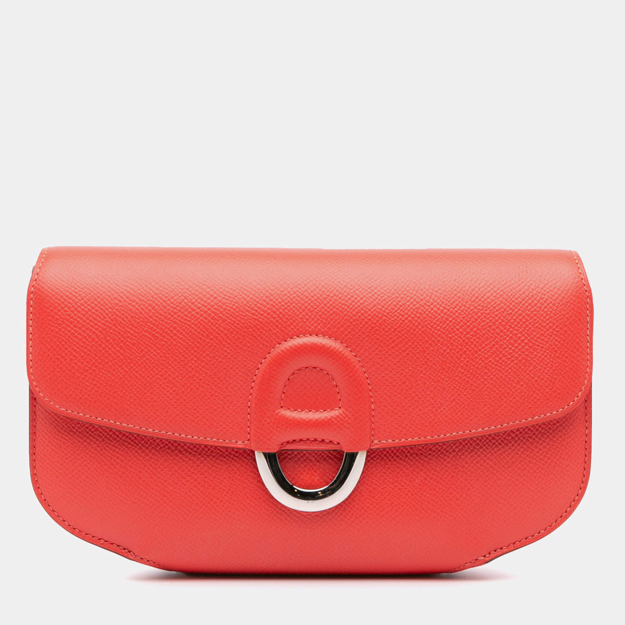 مملوكة مسبقًا Hermes Red Epsom Cherche Midi Clutch 22