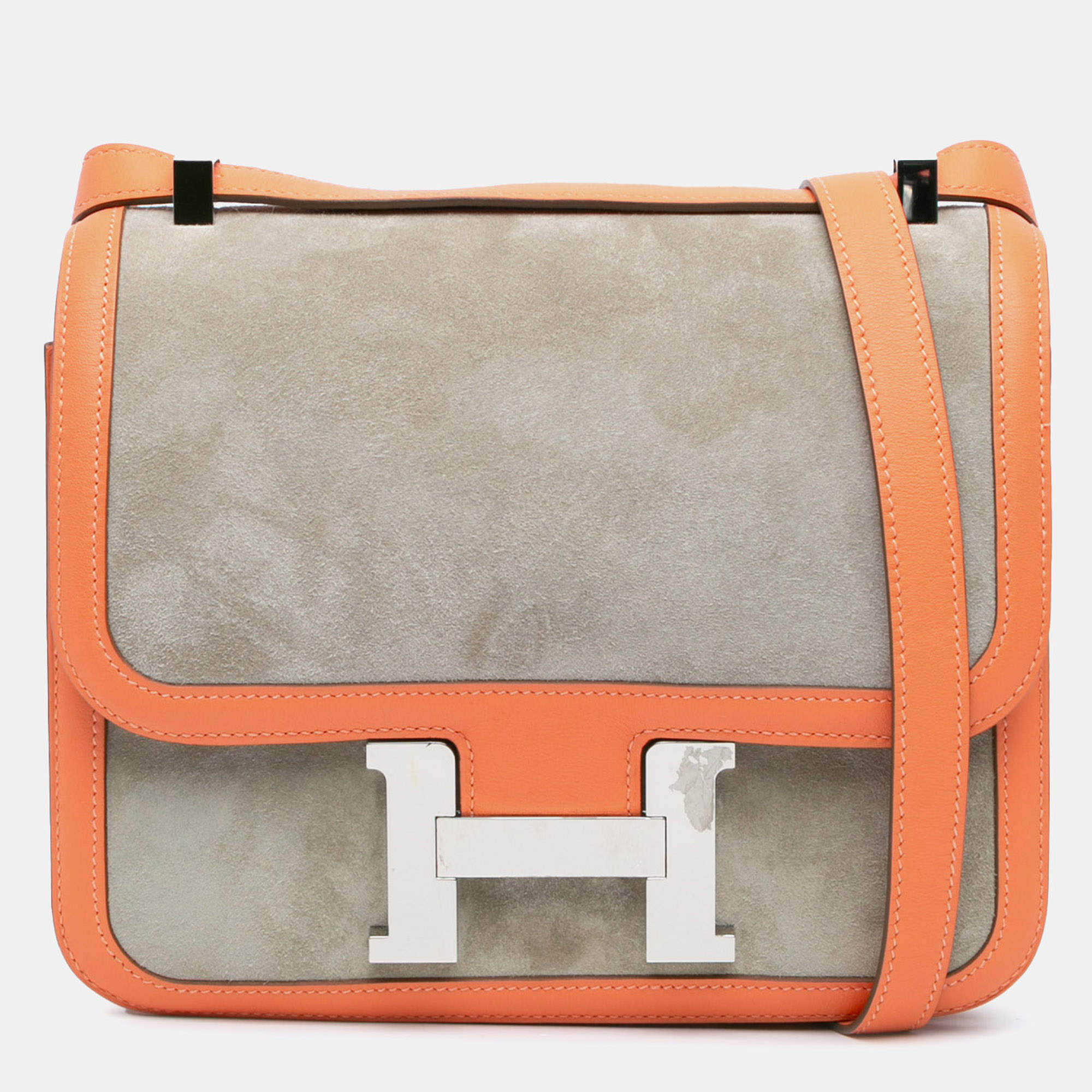 Pre Owned Hermes Orange Doblis and Swift Constance 24