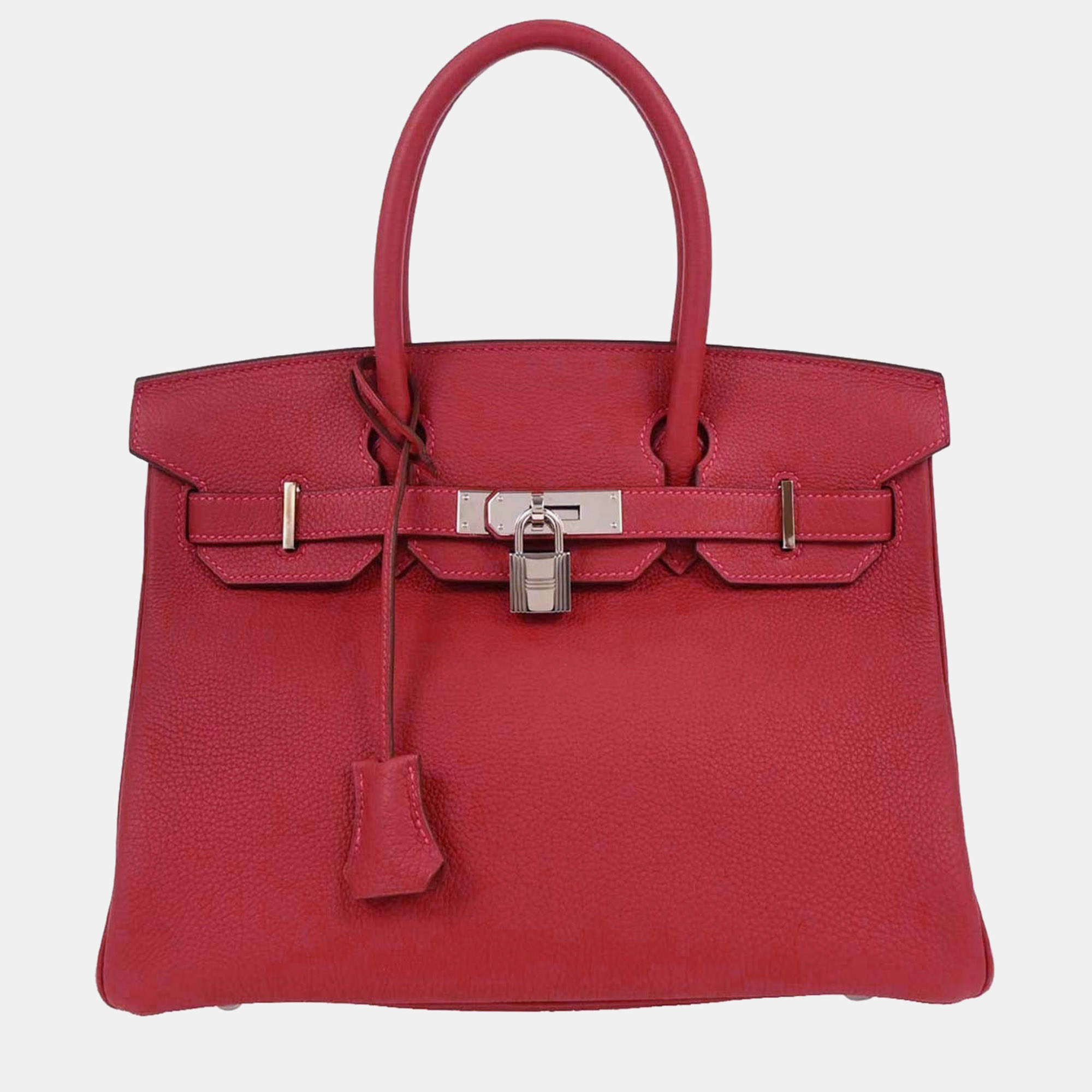 Pre Owned Hermes Ruby Togo Birkin 30 Handbag