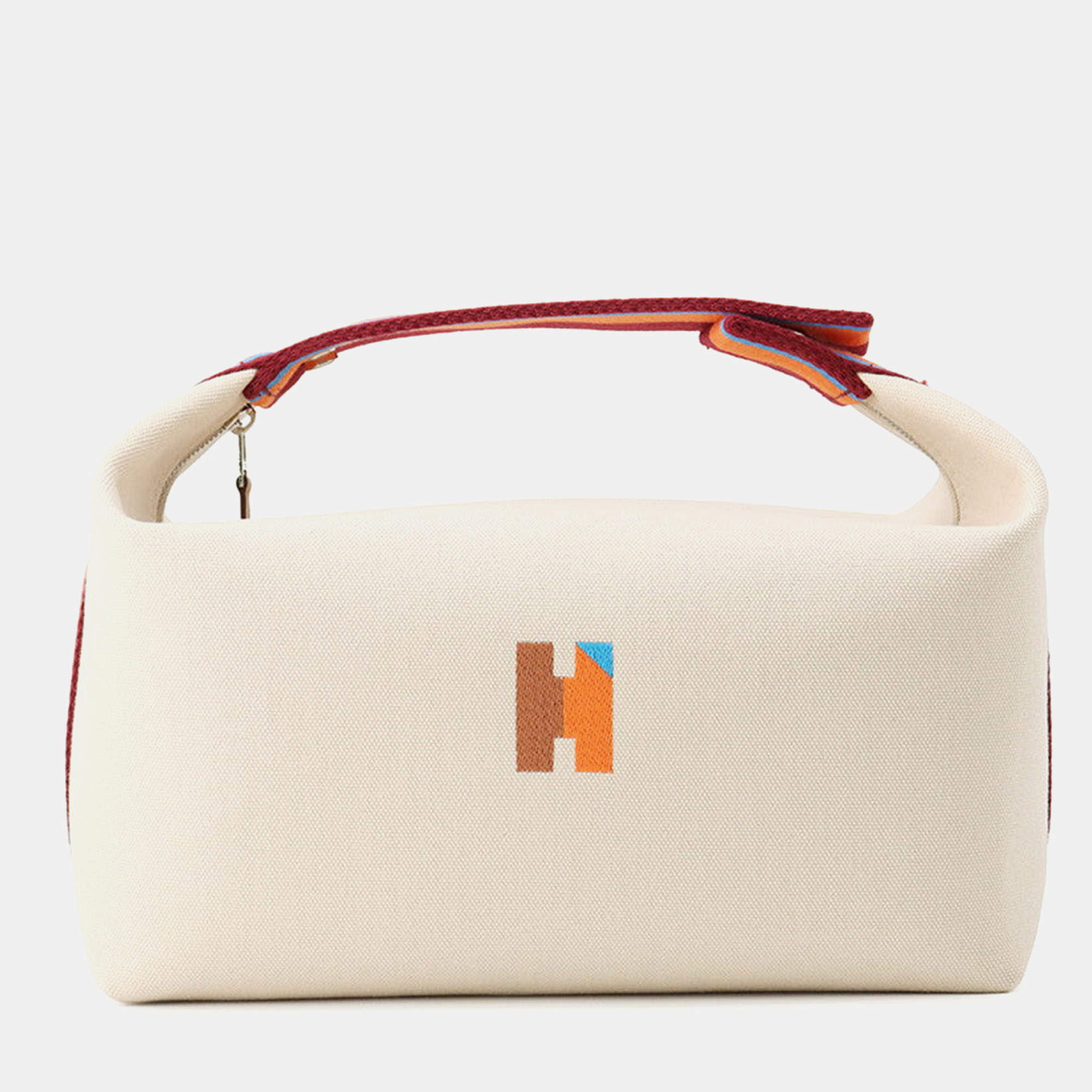 Pre Owned Hermes Bride-a-Brac H Pavilion Natural/Multicolor Canvas Size GM