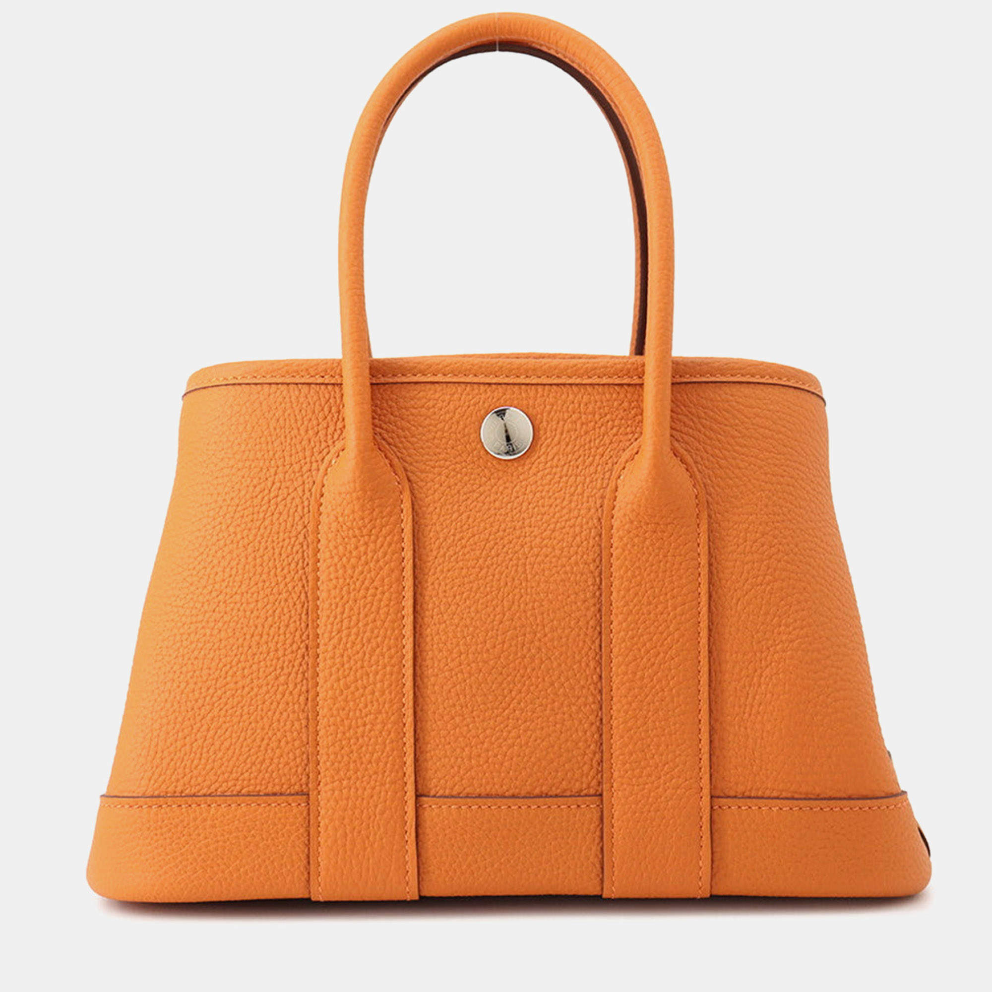 مملوكة مسبقًا Hermes Neo Garden Orange Negonda Leather Size 23