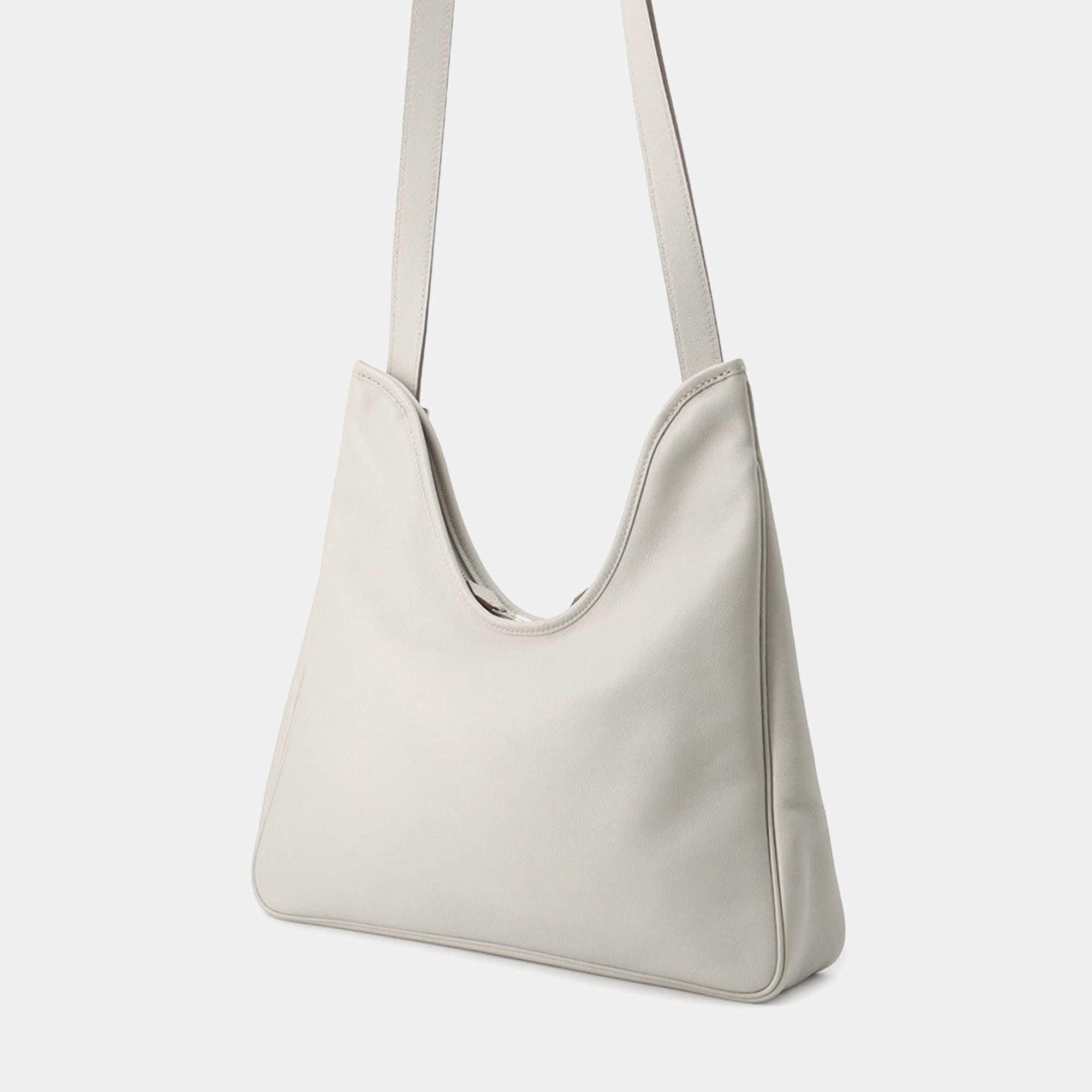 Pre Owned Hermes Masai Cut Pearl Grey Swift Leather Size 32