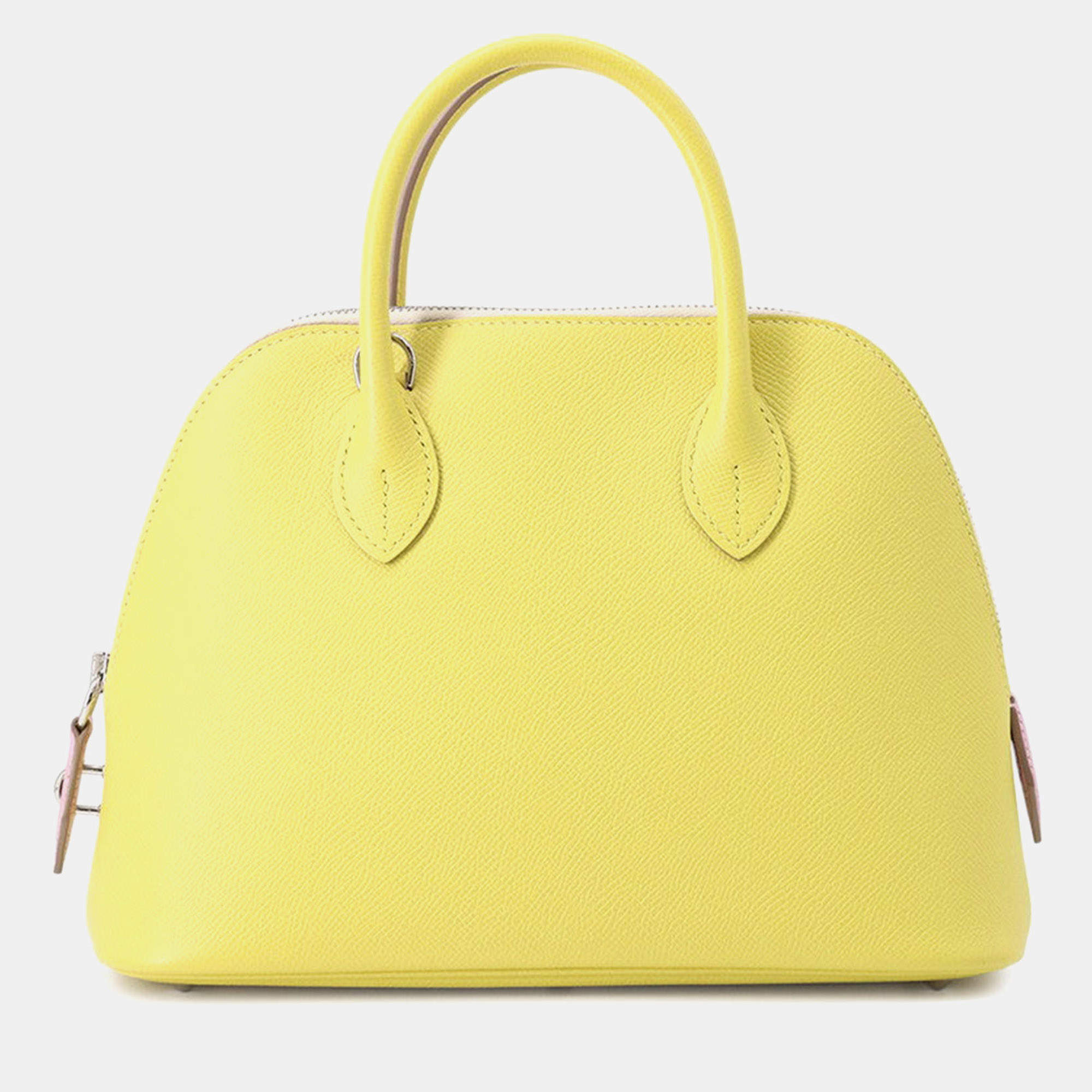 مملوكة مسبقًا Hermes Bolide 1923 Lime/Mauve Sylvestre/Nata Epsom Size 25