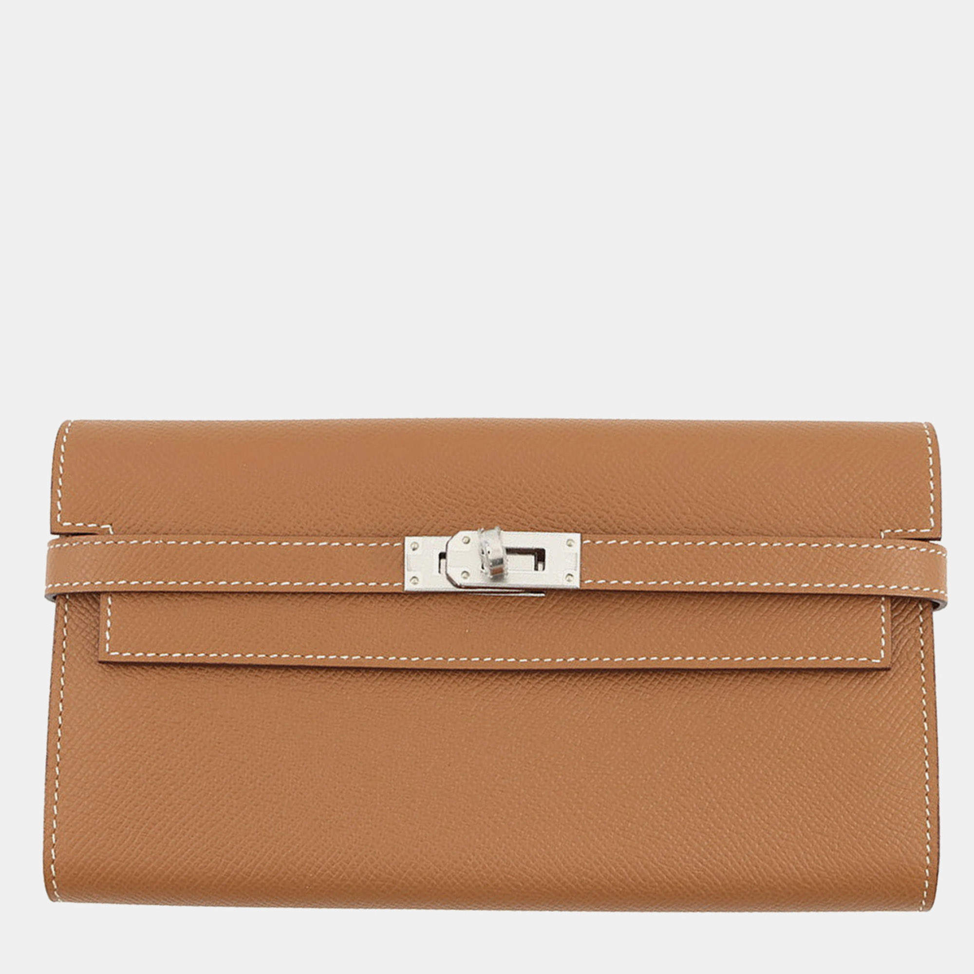 مملوكة مسبقًا Hermes Kelly Wallet Long Gold Epsom