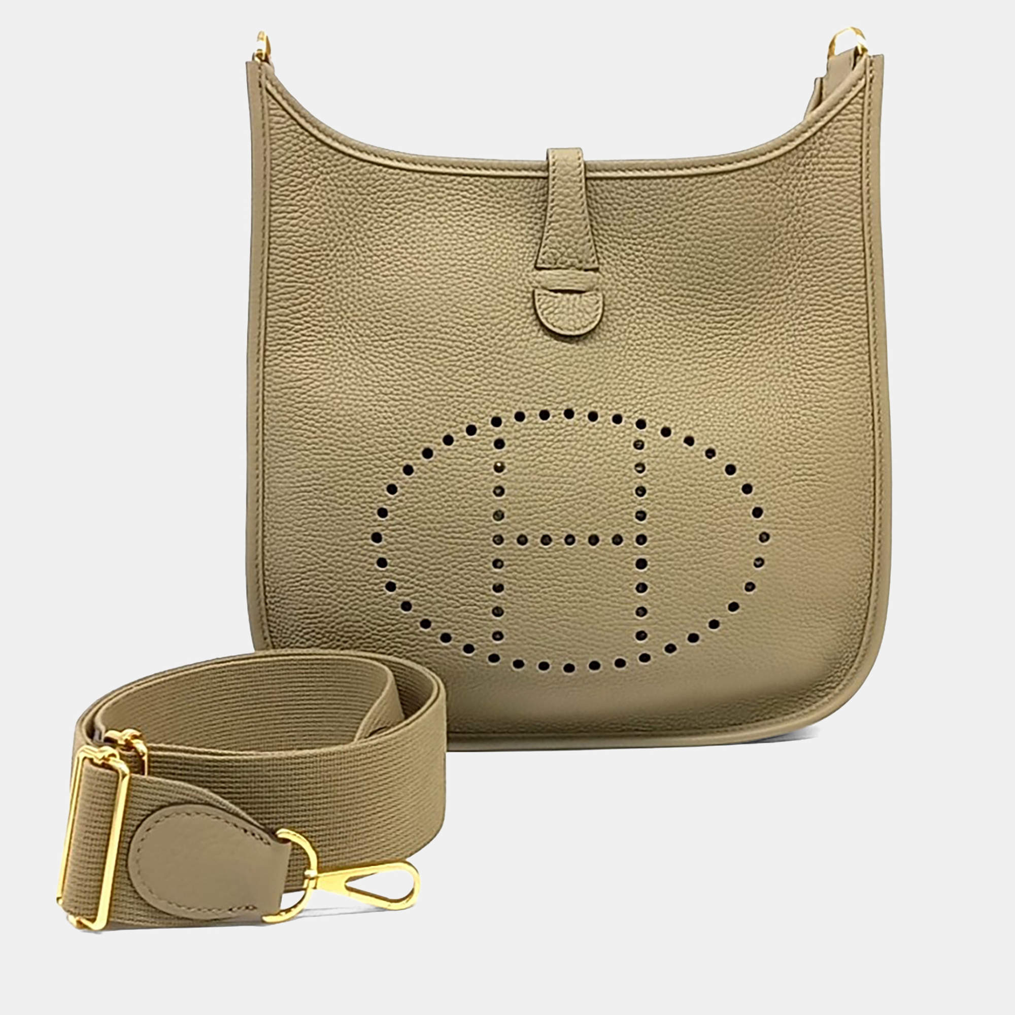 Pre Owned حقيبة هيرمس إيفلين جلد بني حجم 29