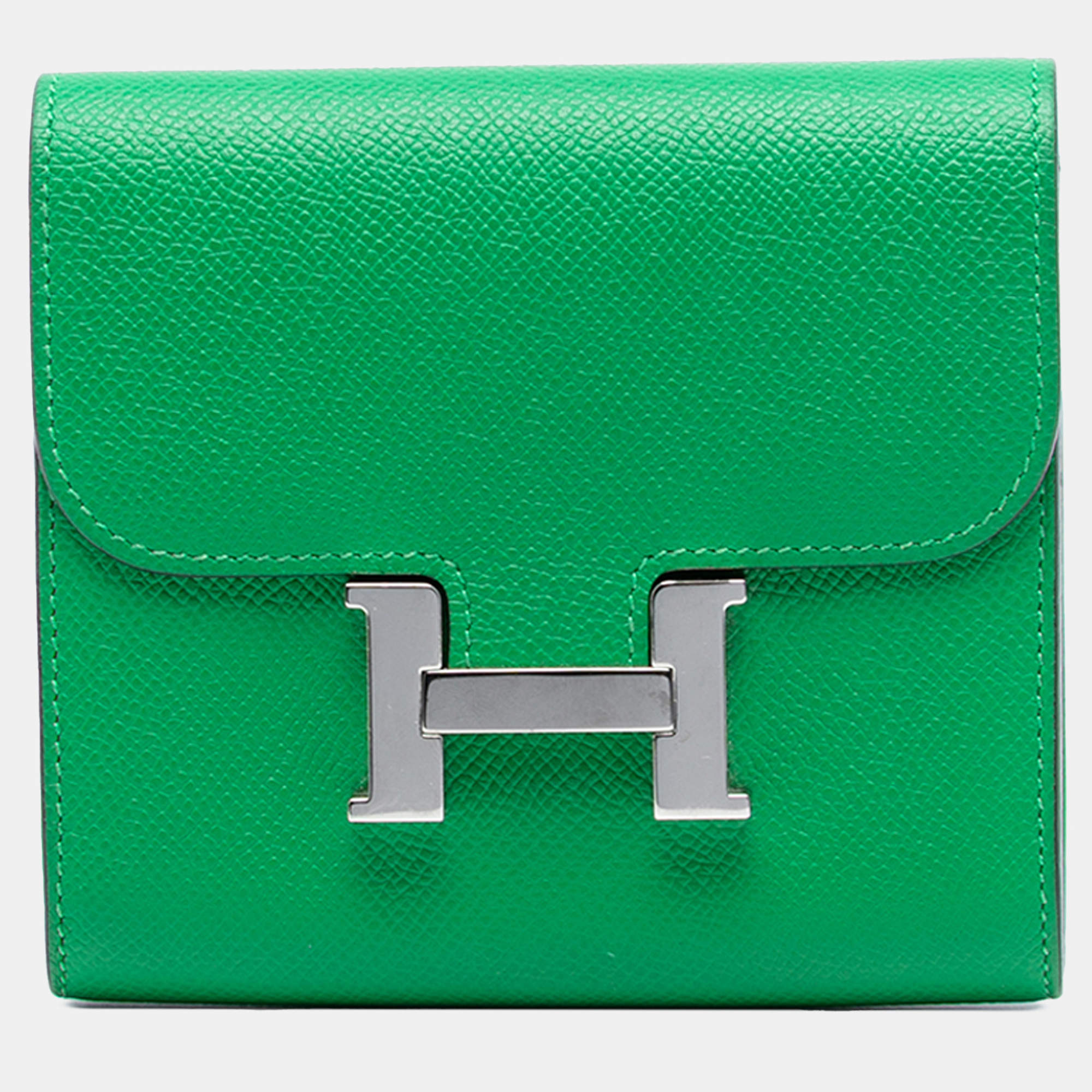 Pre Owned Hermes Green Epsom Constance Slim Wallet
