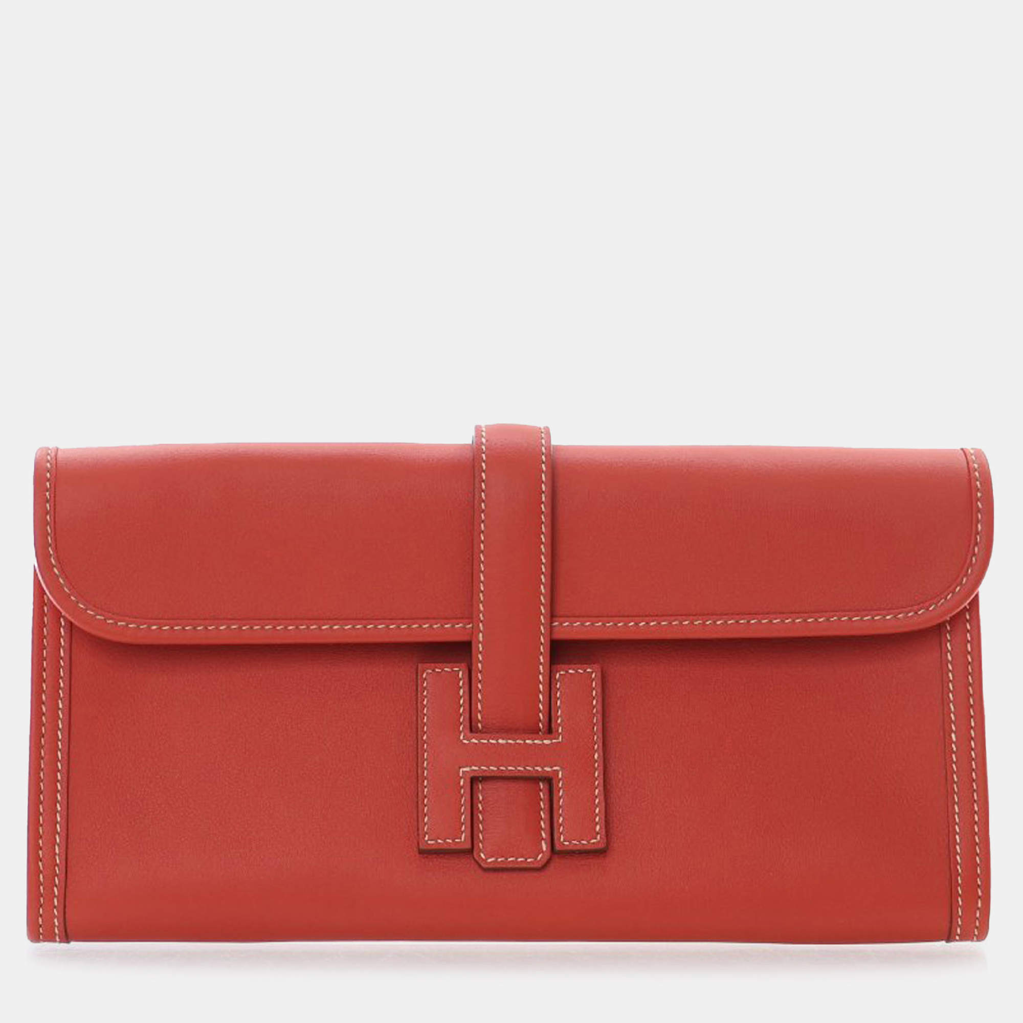Pre Owned Hermes Red Orange Swift Jige Elan 29 