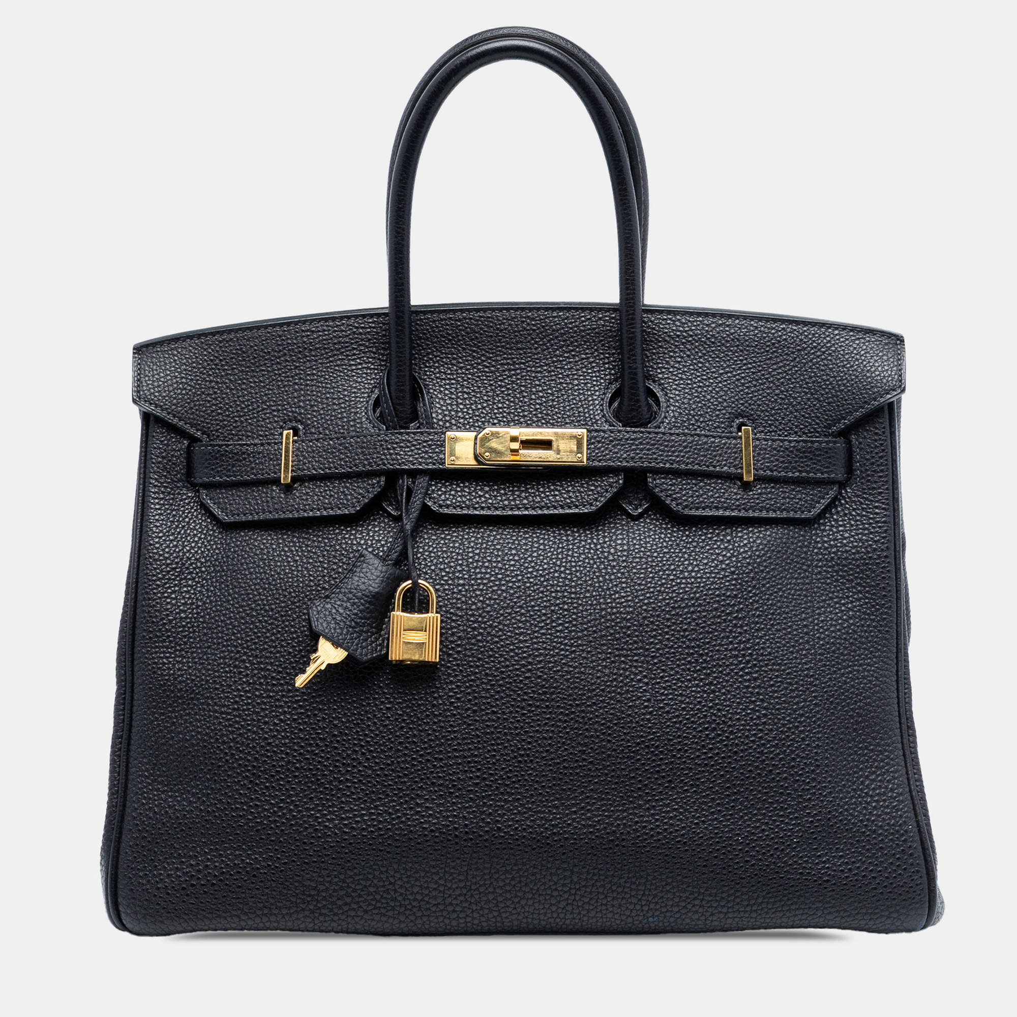 Pre Owned حقيبة هيرمس بيركن توغو زرقاء ريتورن 35