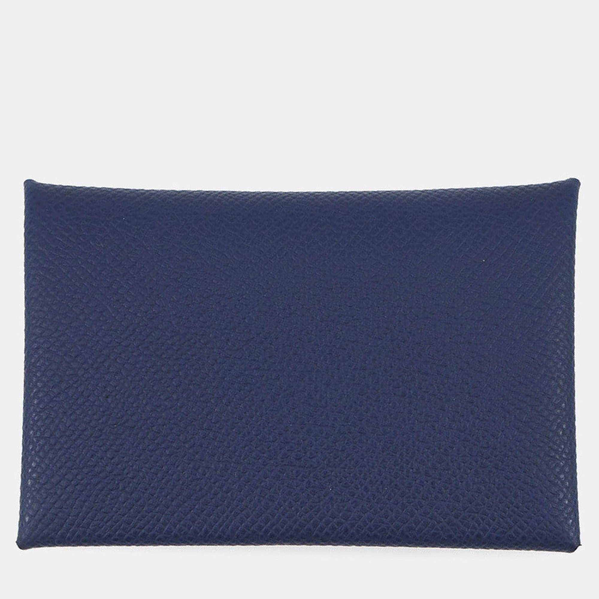 Pre Owned Hermes Calvi Blue Navy Epsom