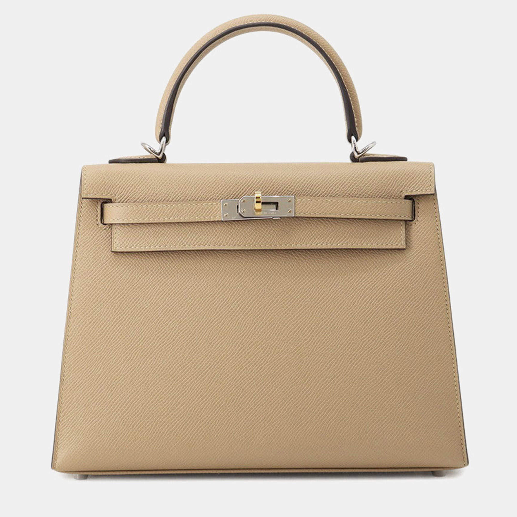 مملوكة مسبقًا Hermes Kelly Sellier Poussiere Epsom Size 25