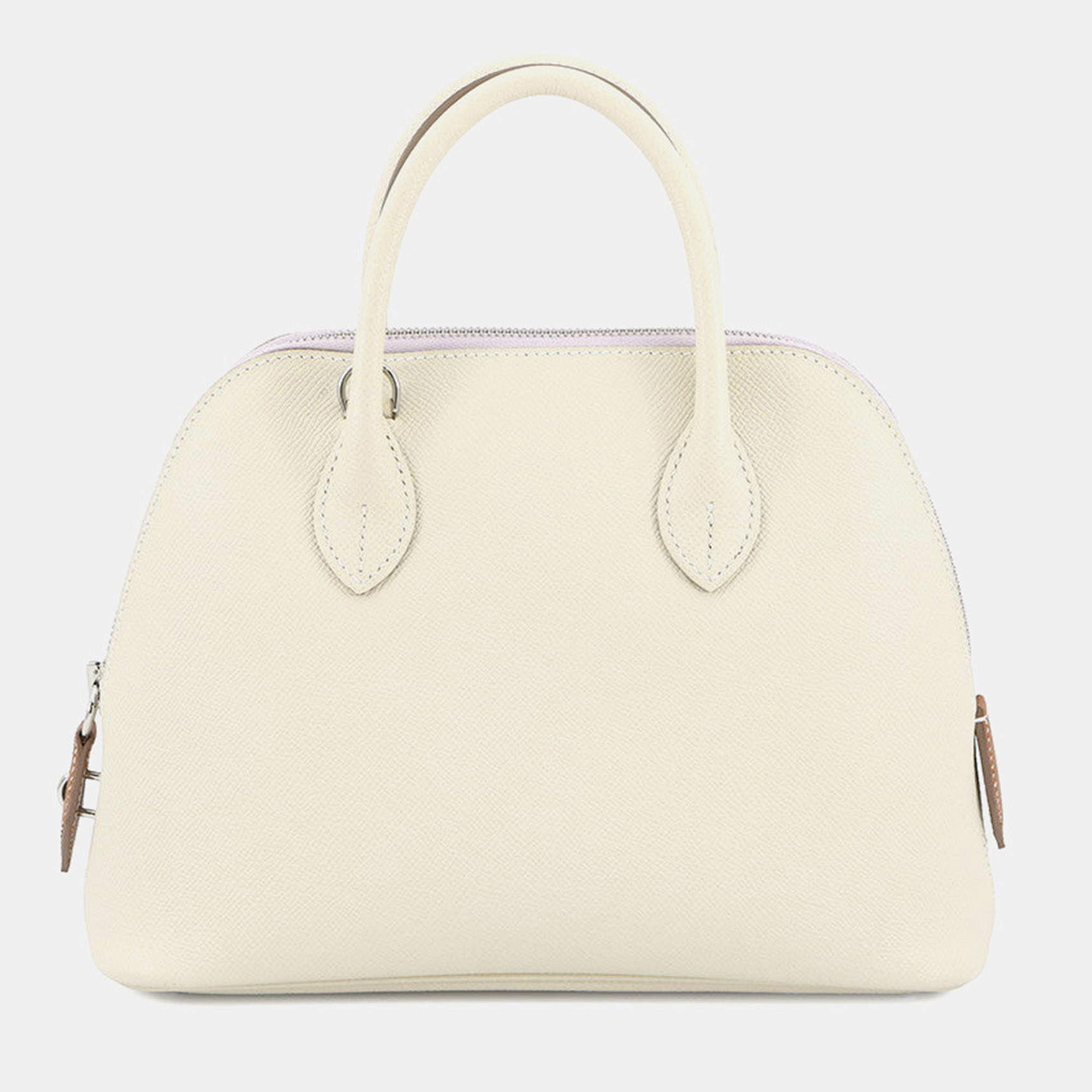 مملوكة مسبقًا Hermes Bolide 1923 Tricolor Craie/Mauve Pale/Gold Epsom Size 25