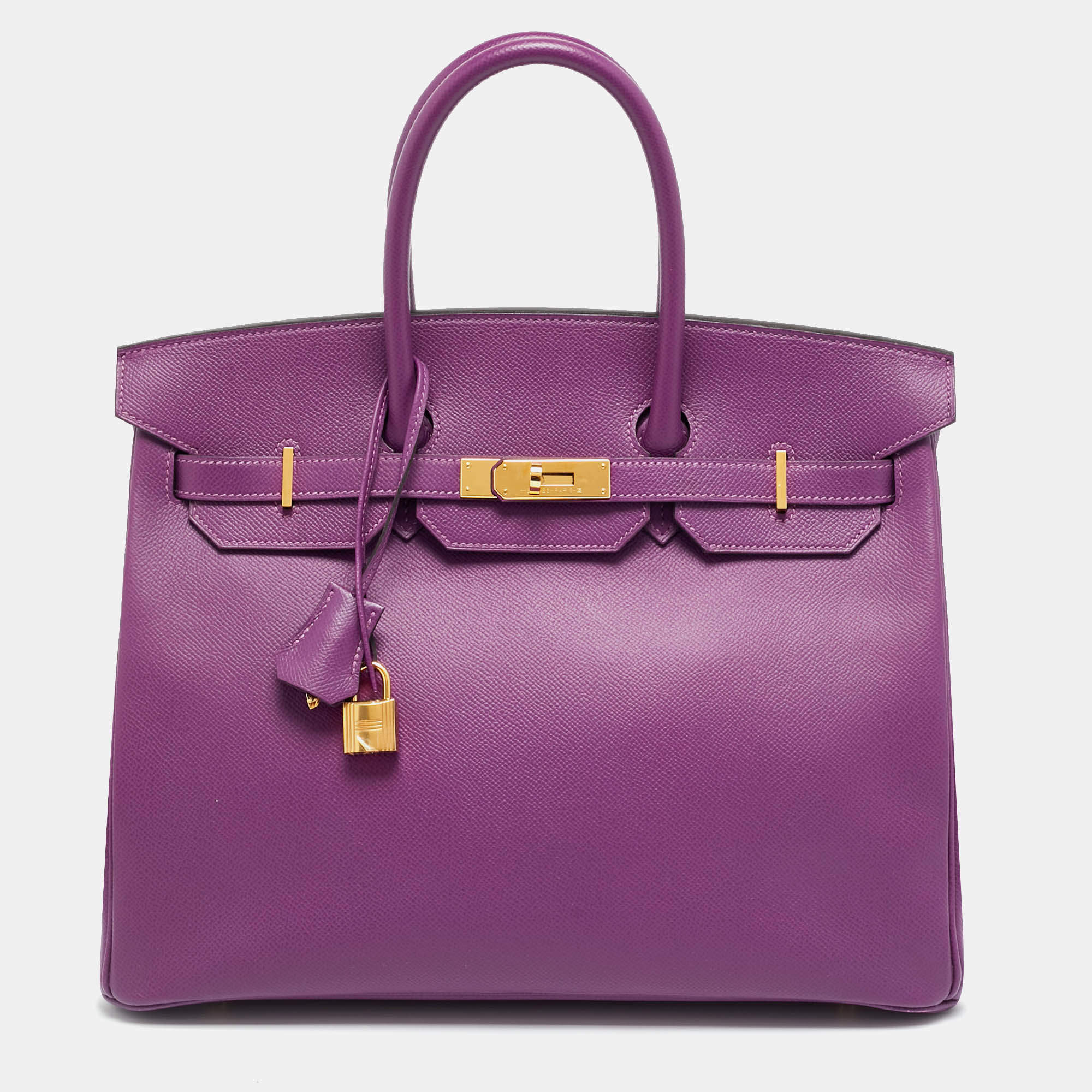 Pre Owned حقيبة هيرمس بيركين 35 جلد إبسون إيتان إكسسوار مطلي بلاديوم