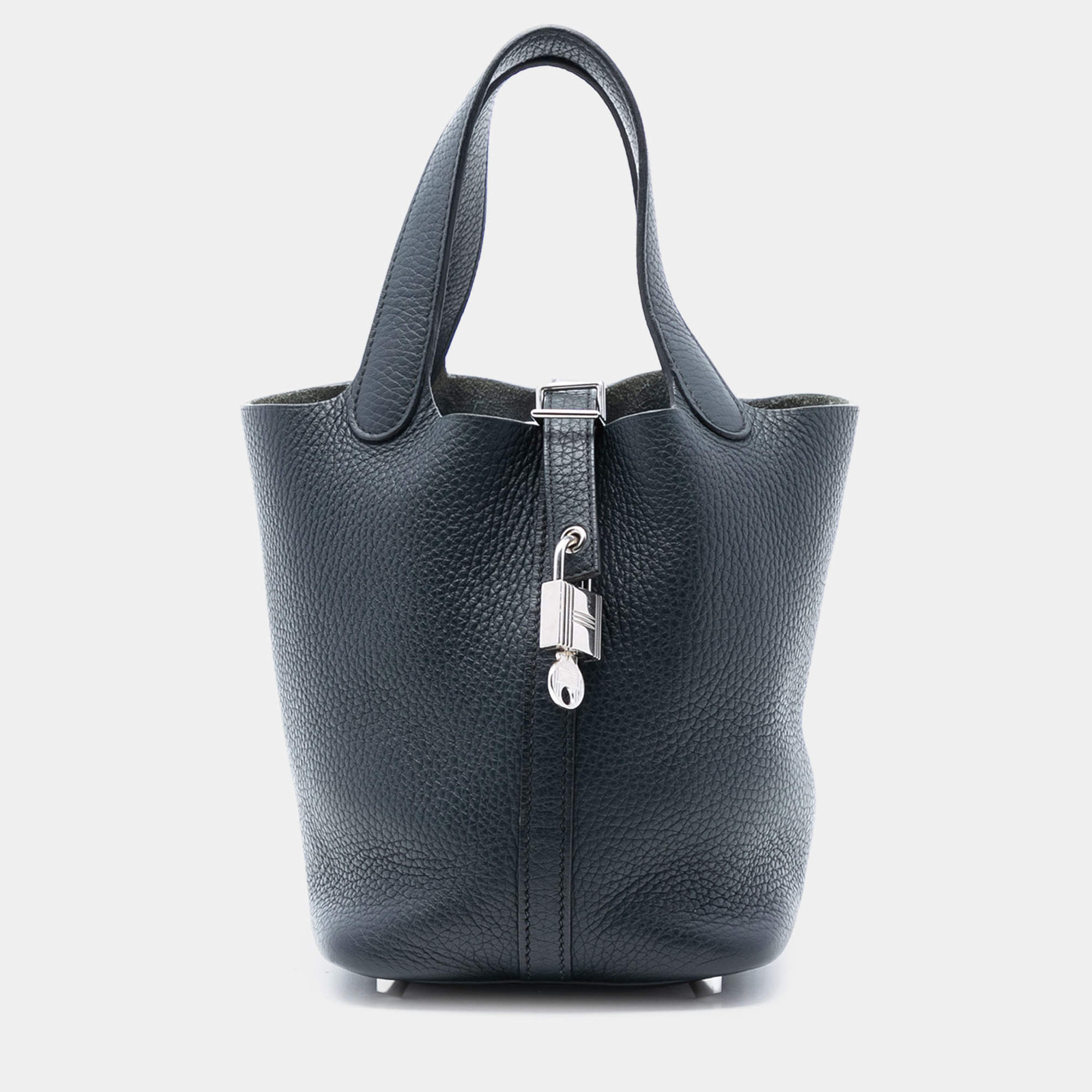 مملوكة مسبقًا Hermes Blue Clemence Picotin Lock 18