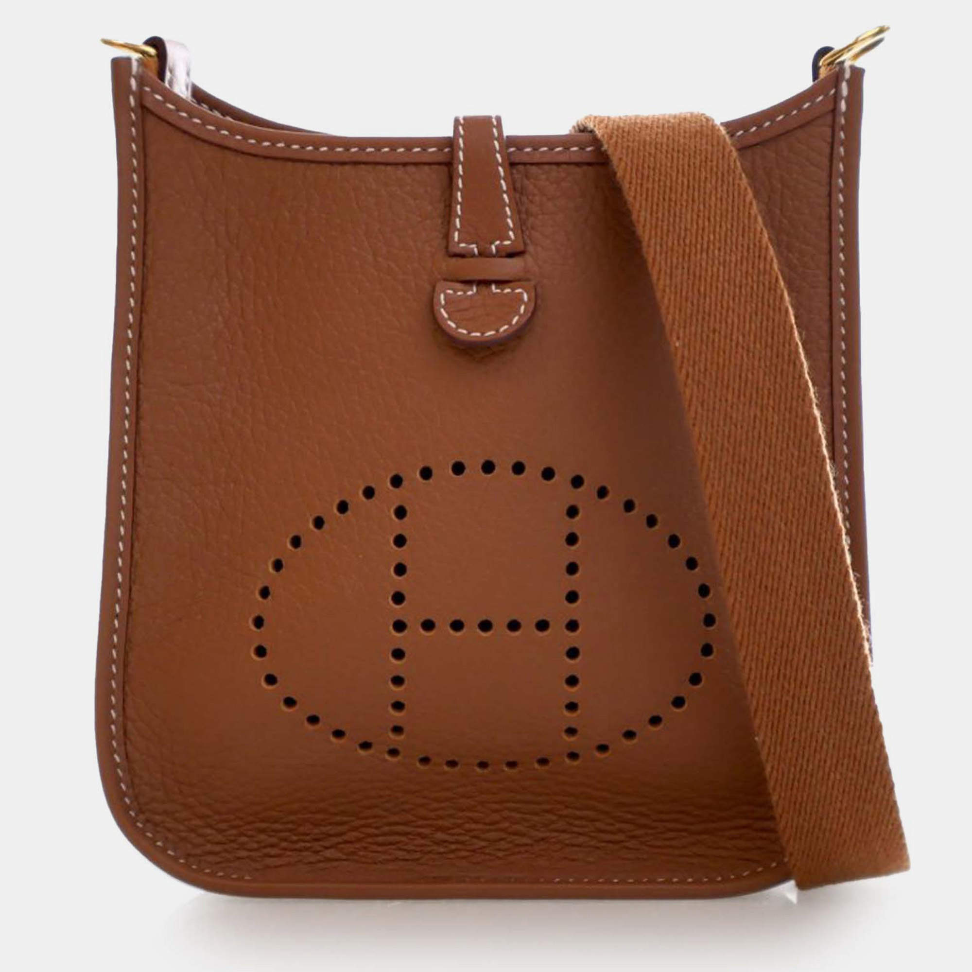 Pre Owned Hermes Brown Clemence Evelyne 16 TPM