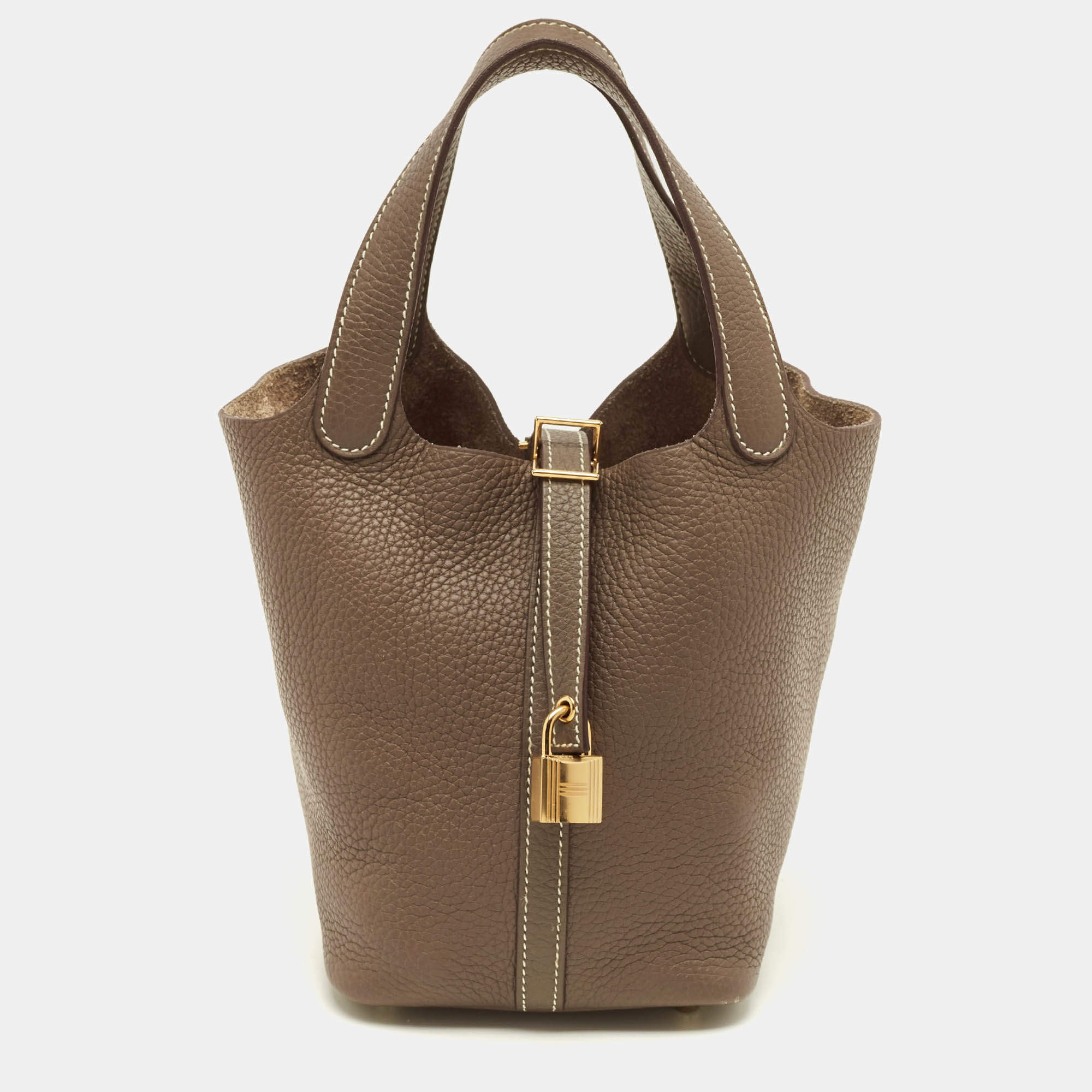 Pre Owned حقيبة هيرمس بيكوتين لوك 18 جلد انكري توغو أزرق/أزرق داكن