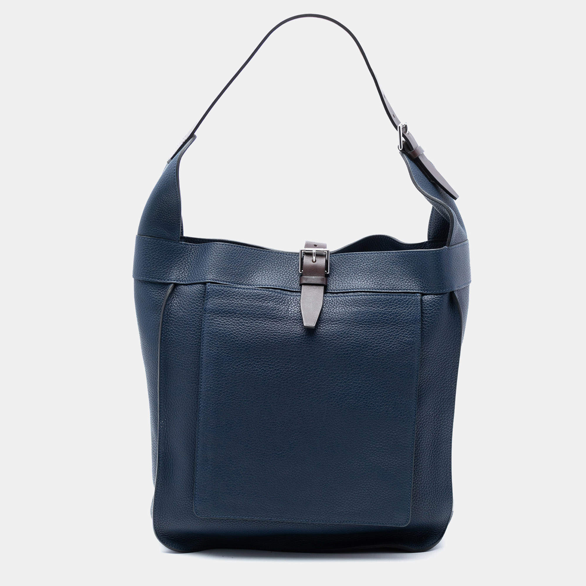 Pre Owned Hermes Blue Clemence Marwari PM