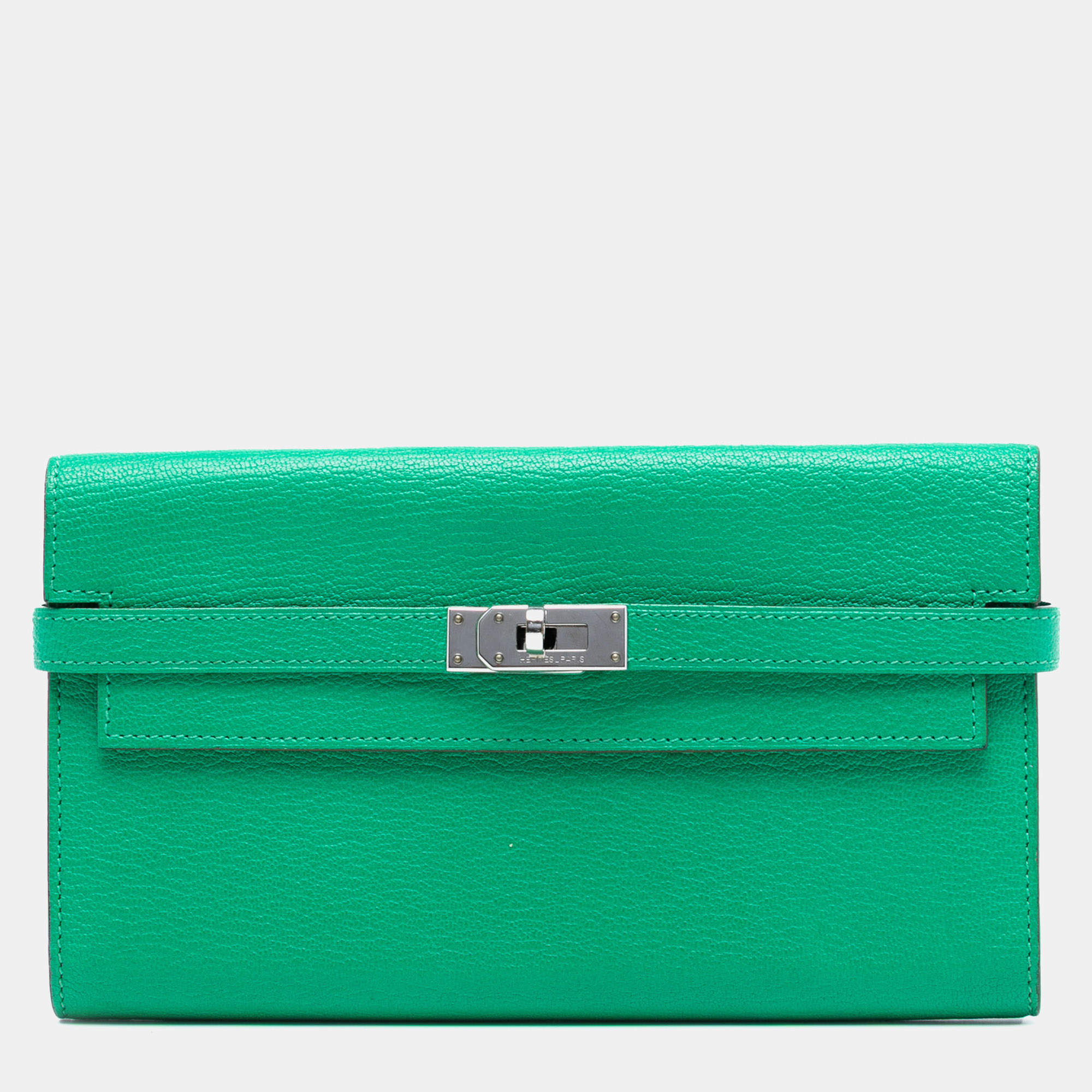 مملوكة مسبقًا Hermes Chevre Mysore Kelly Longue Wallet