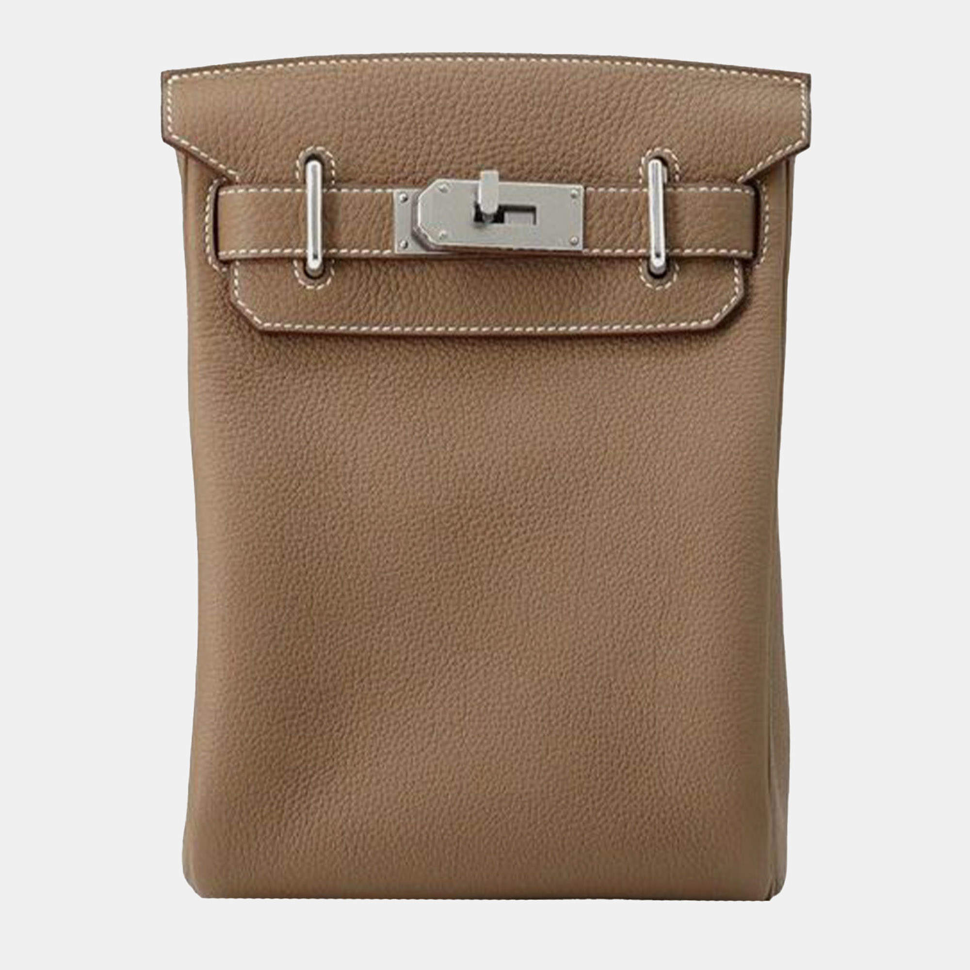 Pre Owned حقيبة كتف هيرمس كيلي أ دوس بي إم ترويج براون توجو