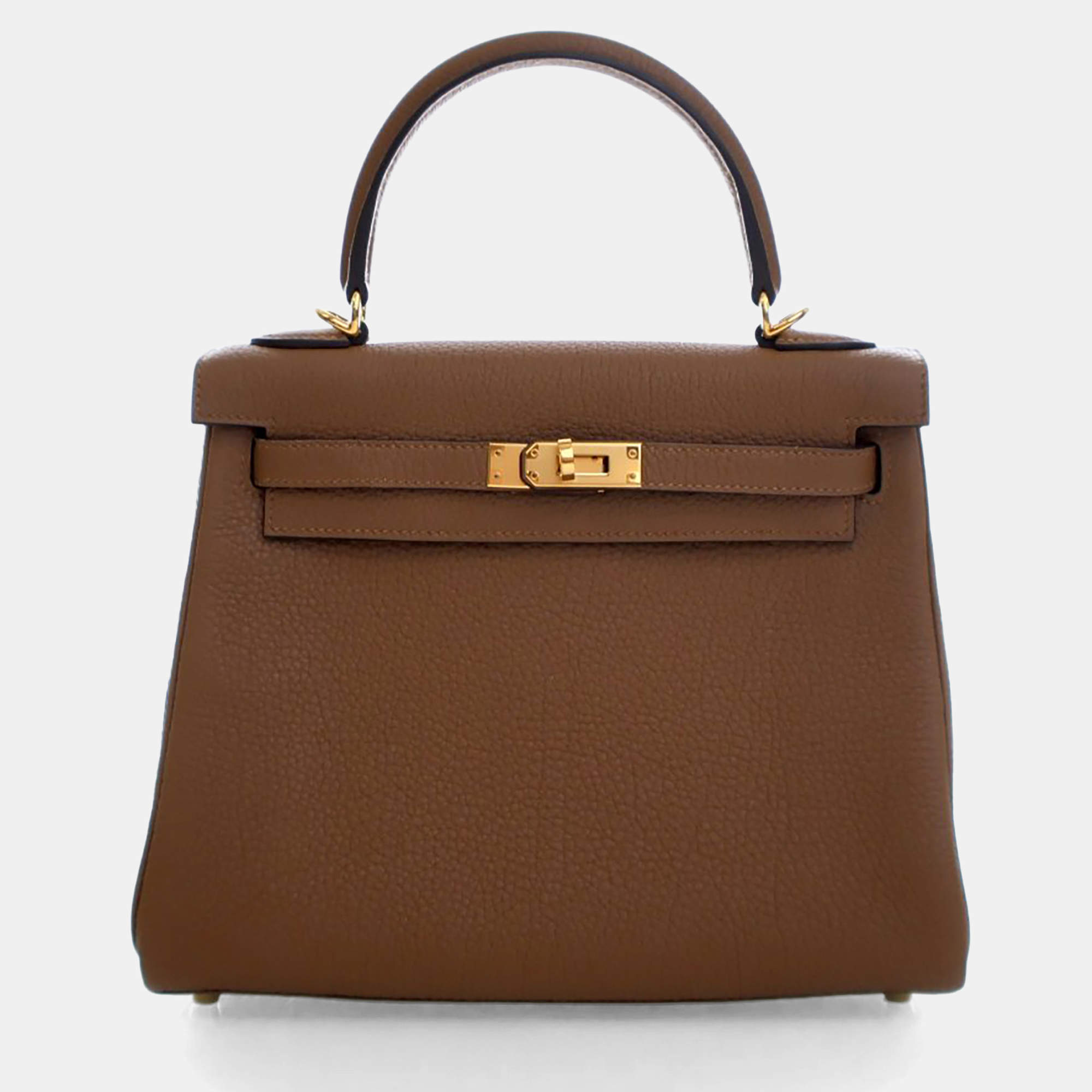 Pre Owned Hermes Brown Alezan Togo Kelly 25