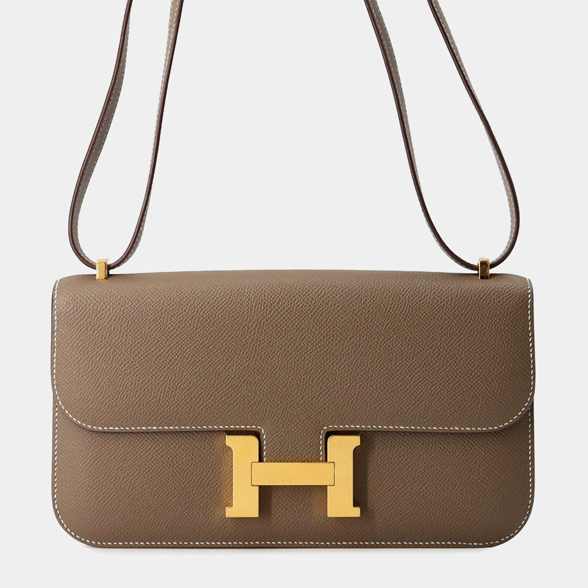 Pre Owned Hermes Constance Elan Miroir Etoupe Epsom