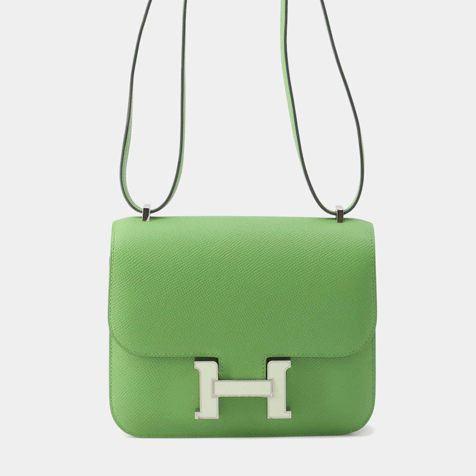 Pre Owned Hermes Constance3 Miroir Vert Yucca Epsom Size Mini