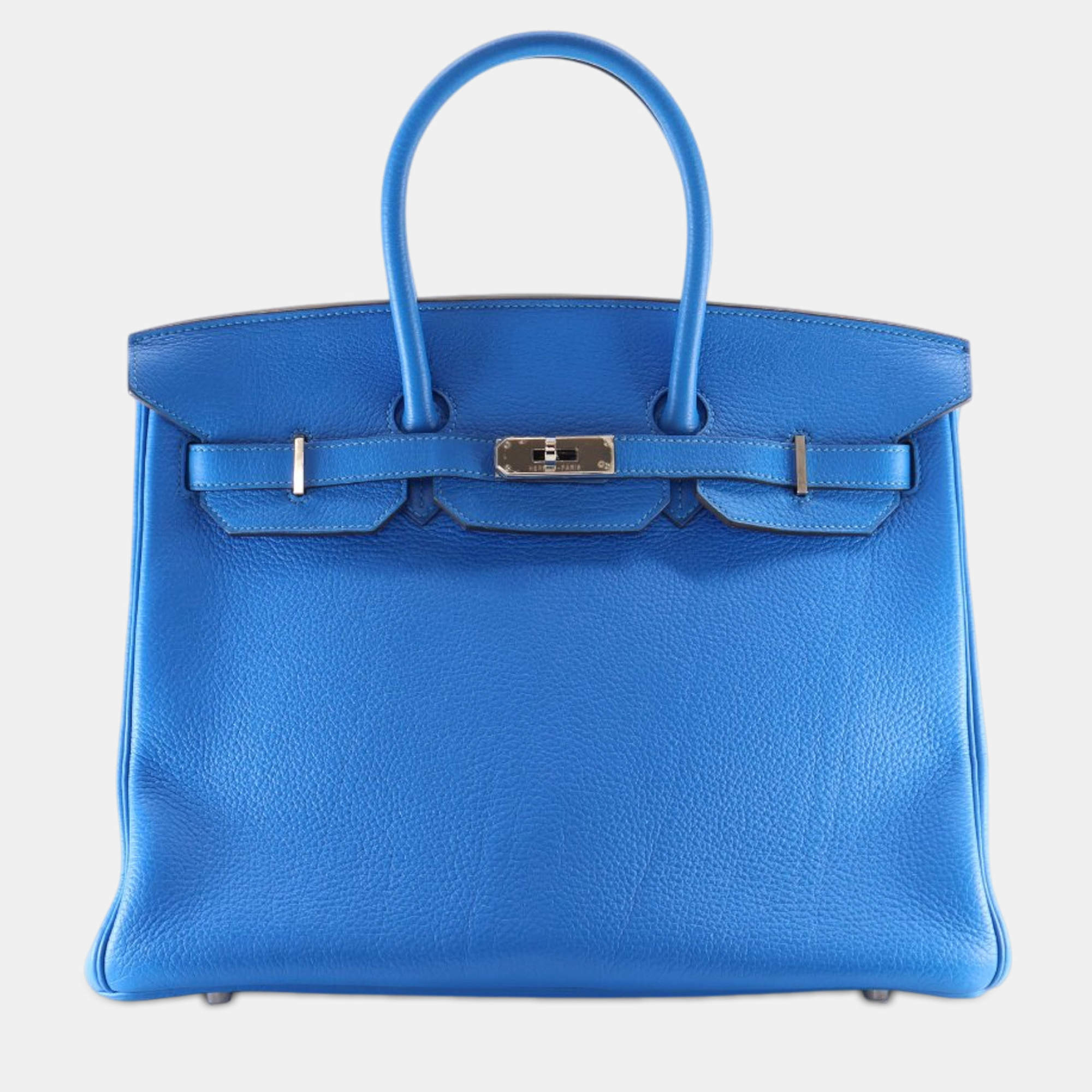 مملوكة مسبقًا Hermes Blue Togo Birkin Retourne 35